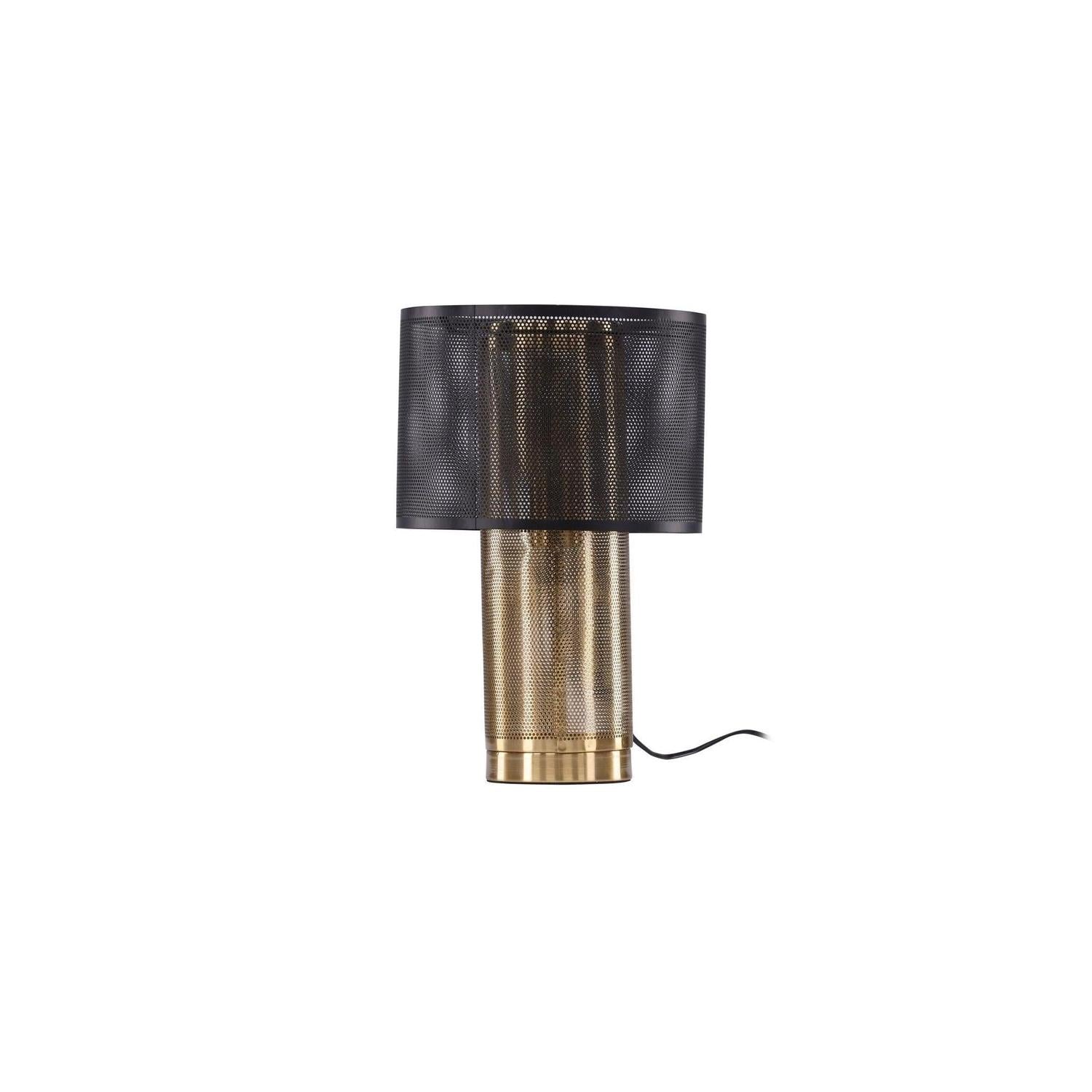 Tischlampe Gap - Gold & Schwarzes Metall-Tischlampen-Venture Home-le canapé