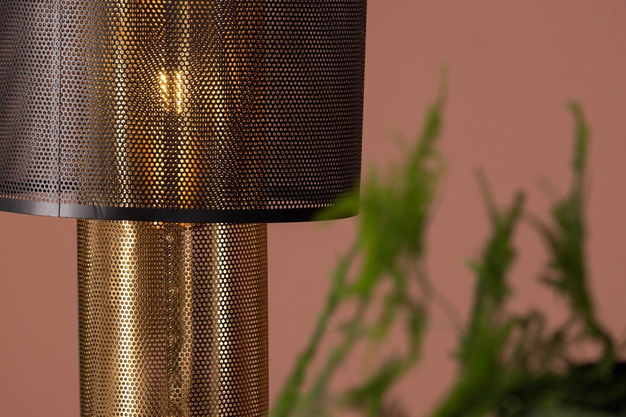 Tischlampe Gap - Gold & Schwarzes Metall-Tischlampen-Venture Home-le canapé