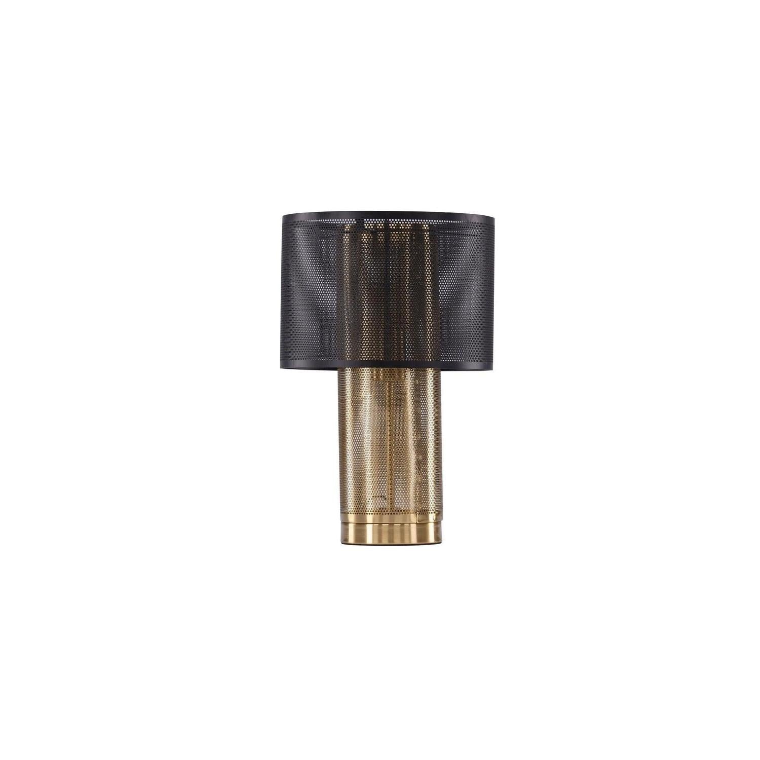 Tischlampe Gap - Gold & Schwarzes Metall-Tischlampen-Venture Home-le canapé