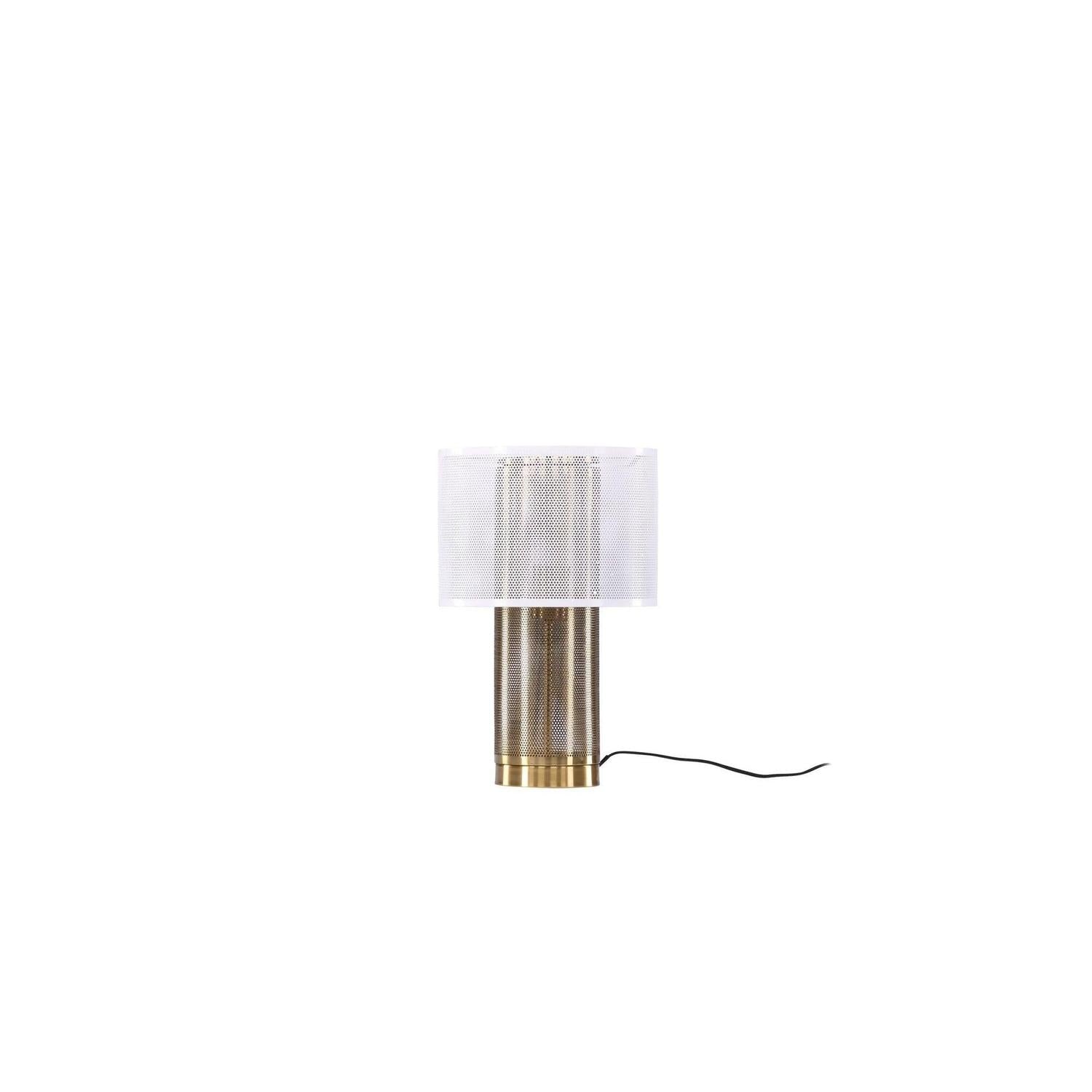 Tischlampe Gap - Gold & weißes Metall-Tischlampen-Venture Home-le canapé