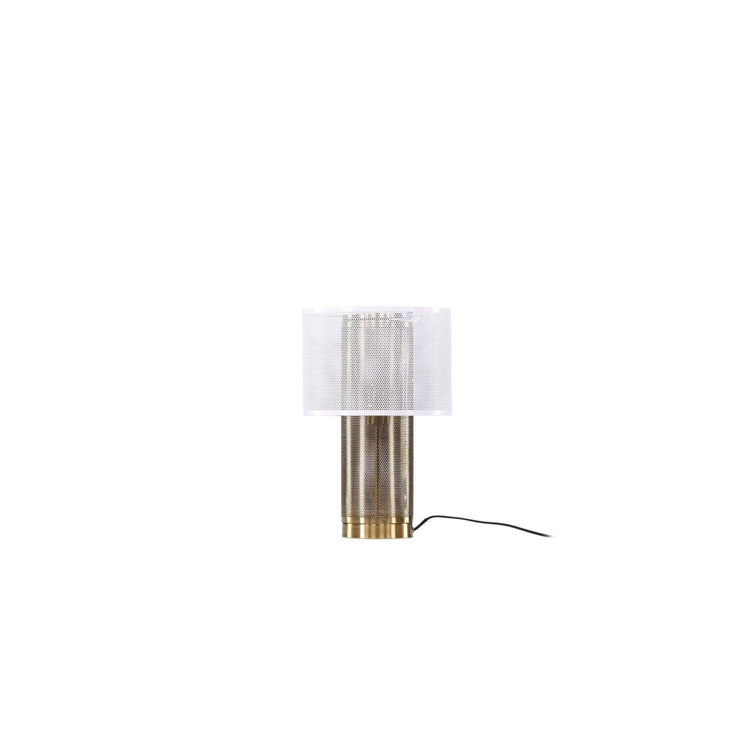 Tischlampe Gap - Gold & weißes Metall-Tischlampen-Venture Home-le canapé