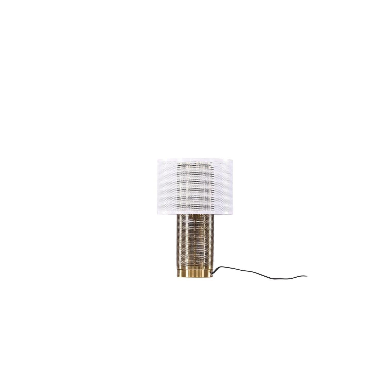 Tischlampe Gap - Gold & weißes Metall-Tischlampen-Venture Home-le canapé