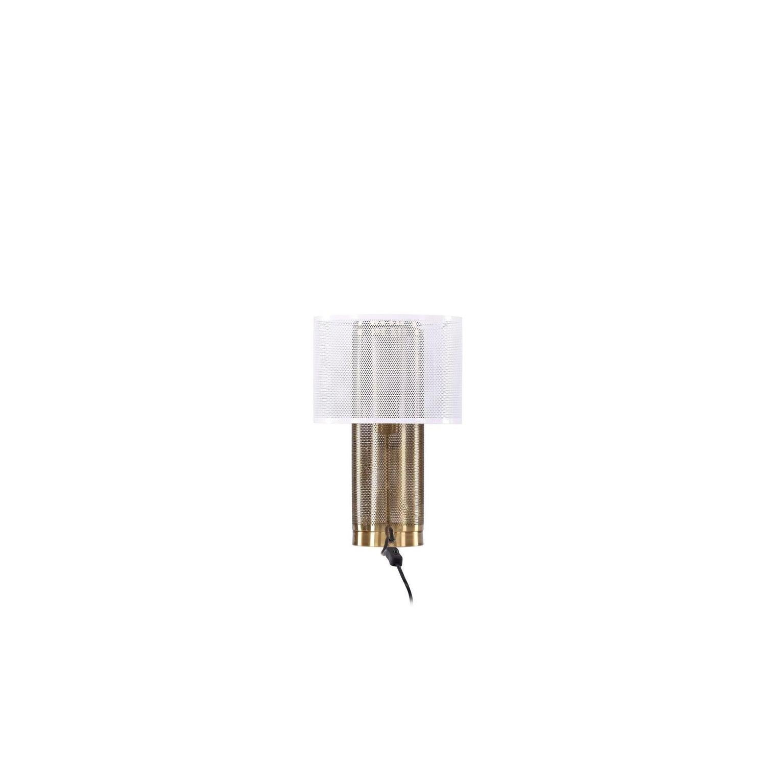 Tischlampe Gap - Gold & weißes Metall-Tischlampen-Venture Home-le canapé