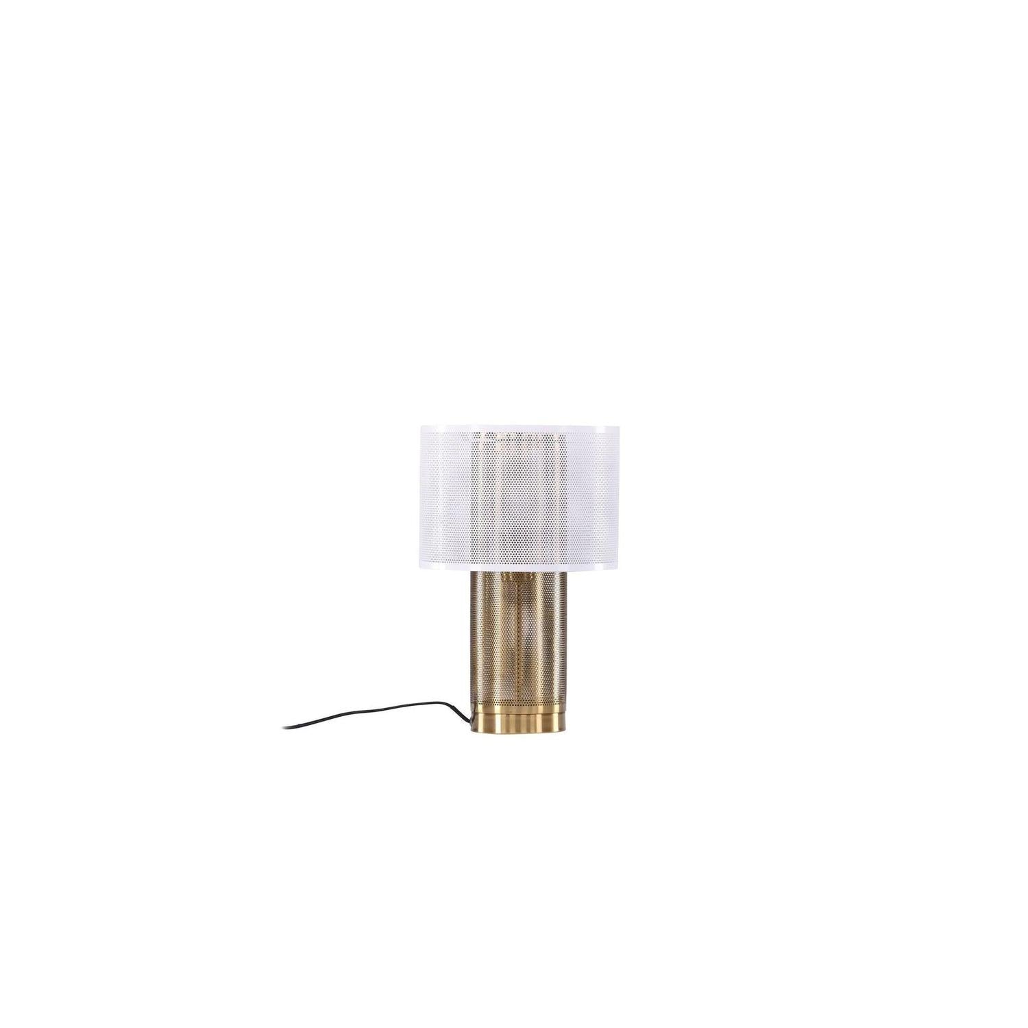 Tischlampe Gap - Gold & weißes Metall-Tischlampen-Venture Home-le canapé