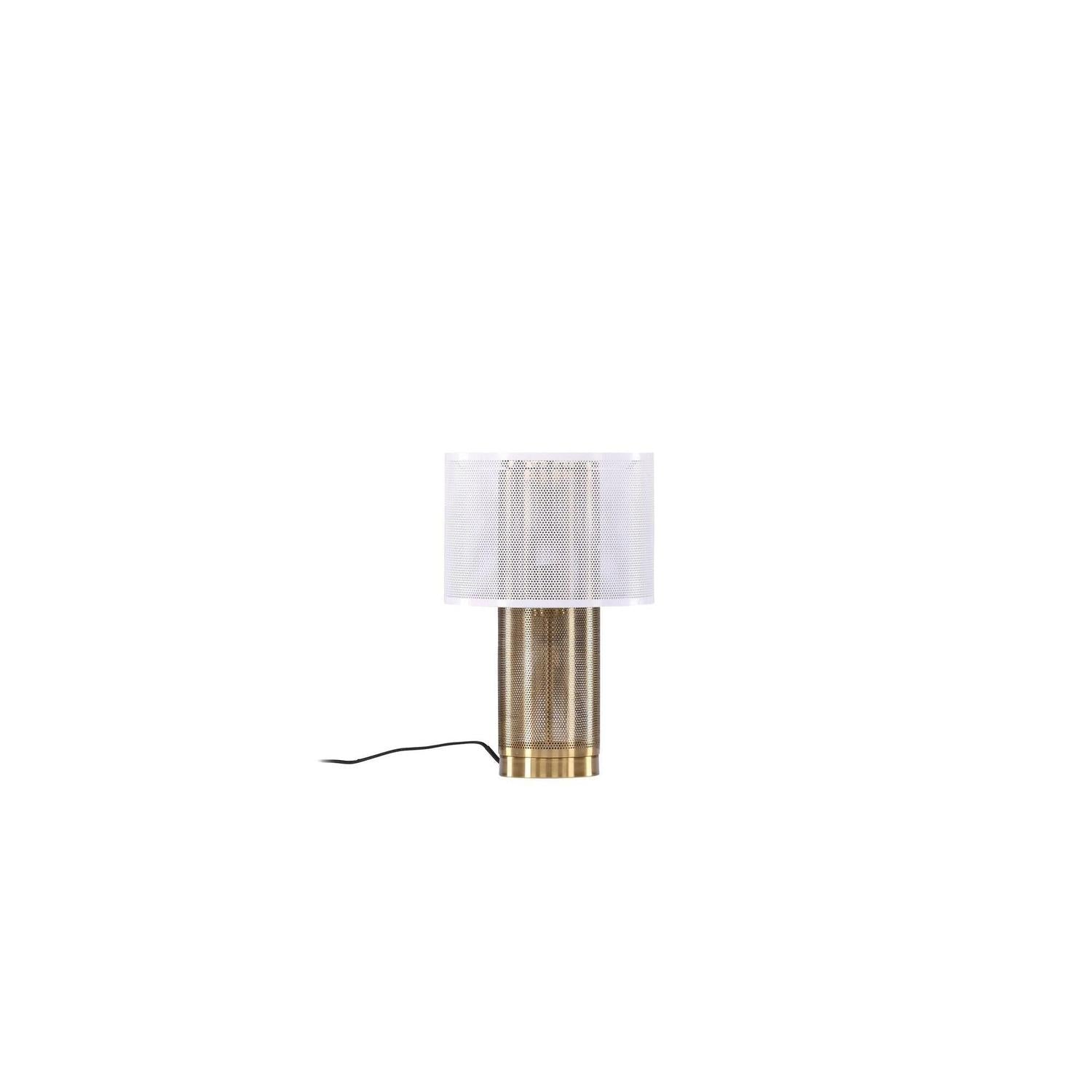 Tischlampe Gap - Gold & weißes Metall-Tischlampen-Venture Home-le canapé