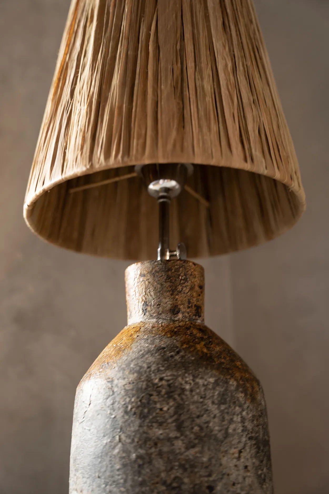 Tischlampe Ithaka - Antik Grau Natur-Tischlampe-Bazar Bizar-le canapé