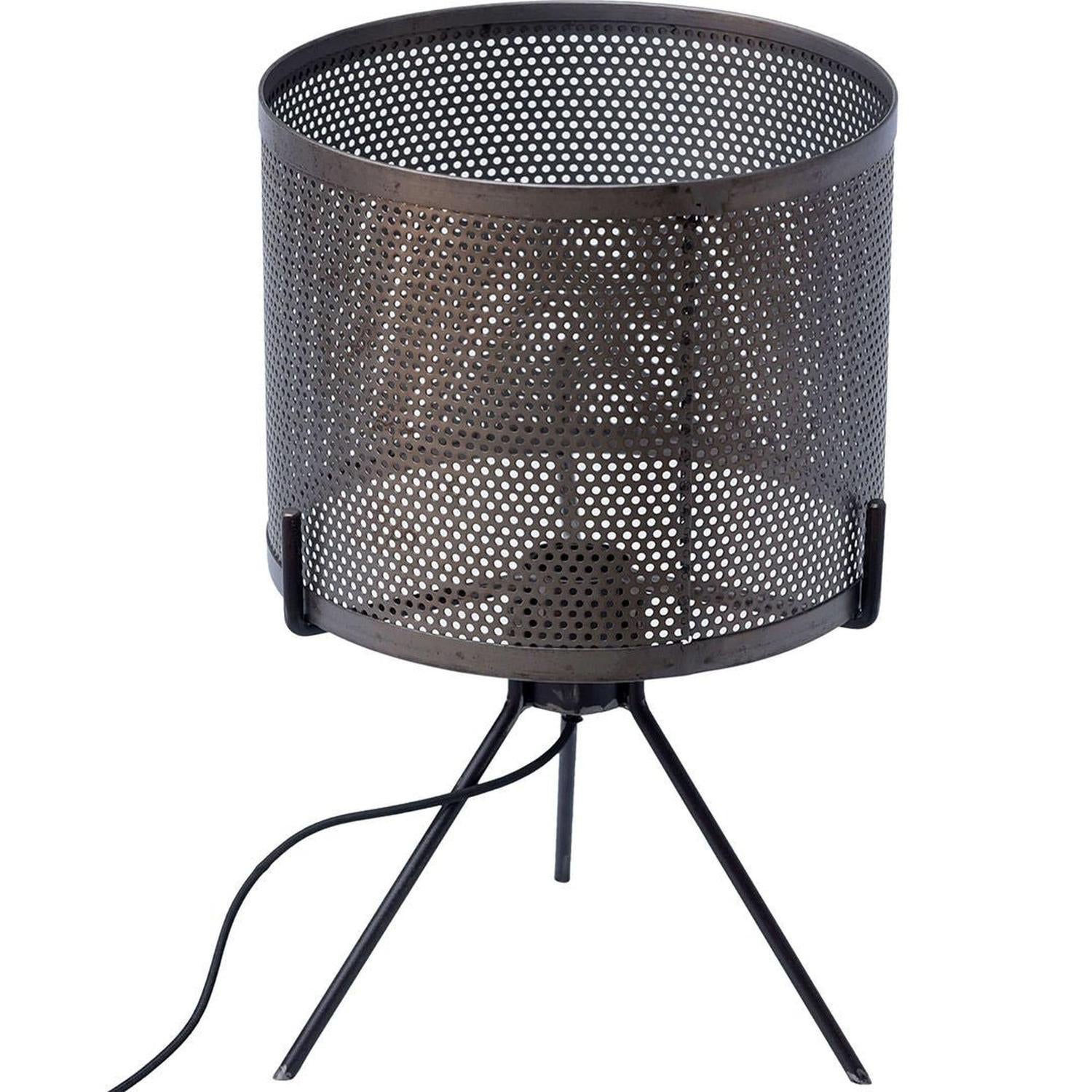 Tischlampe Kelly mit perforiertem Schirm aus Eisen-Tischlampen-Trademark Living-le canapé