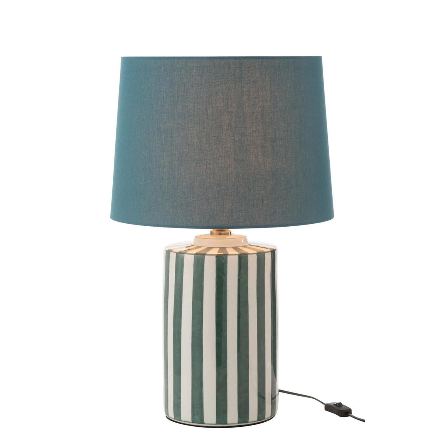 Tischlampe Listra - Grün/Weiß-Tischlampe-J-Line-le canapé