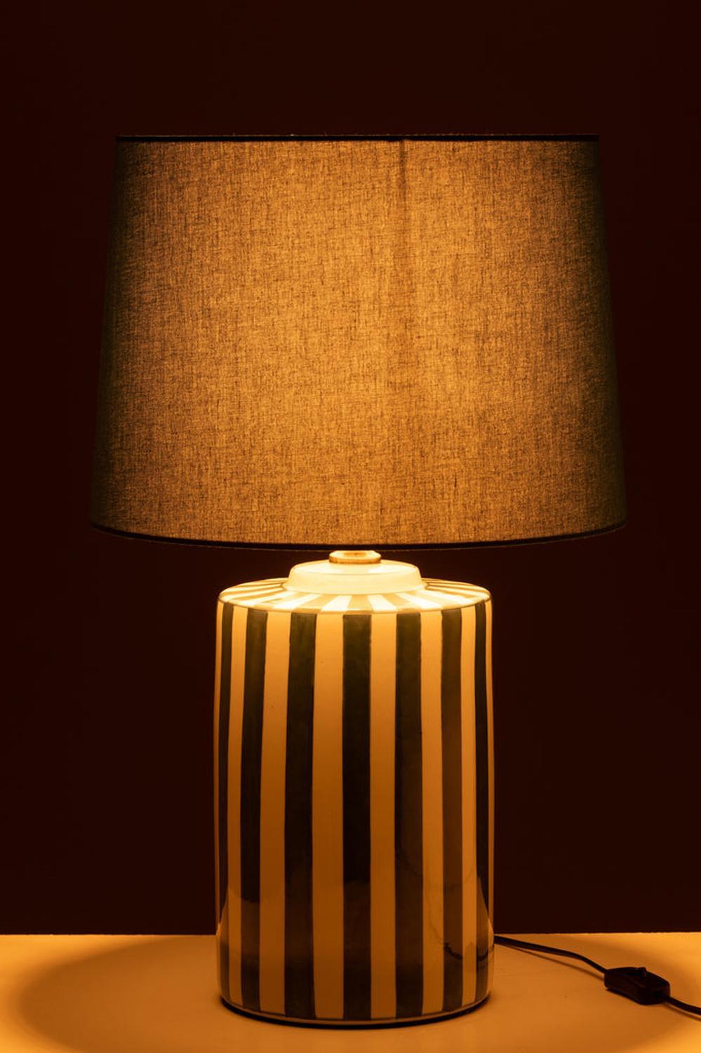 Tischlampe Listra - Grün/Weiß-Tischlampe-J-Line-le canapé