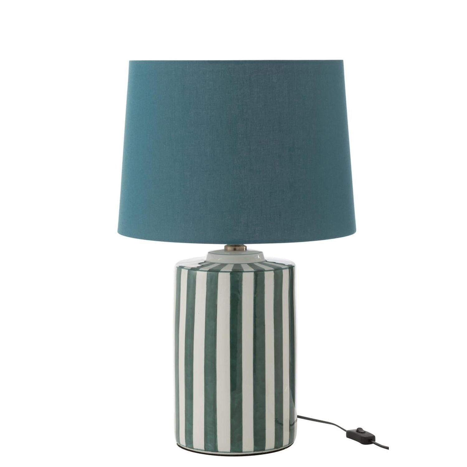 Tischlampe Listra - Grün/Weiß-Tischlampe-J-Line-le canapé