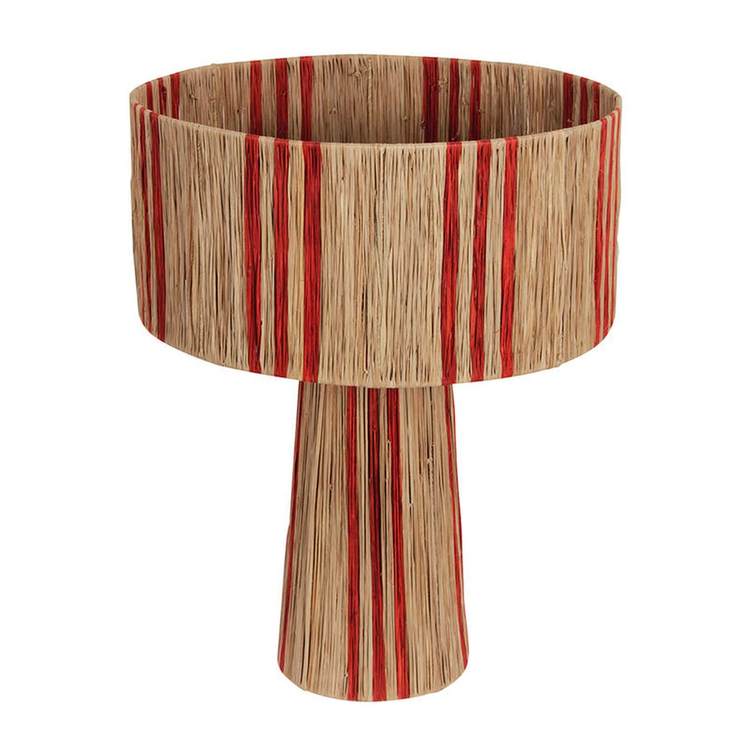 Tischlampe Stripe Ø41cm - Orange/Sandbraun-Tischlampen-Pole to Pole-le canapé