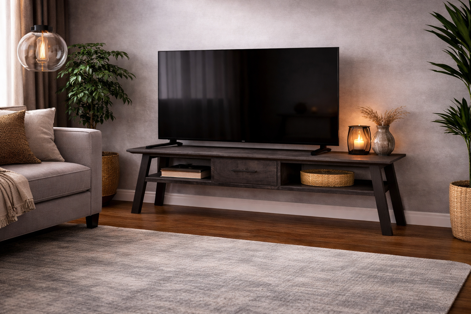 TV-Lowboard Berlin 150cm - Schwarz-TV-lowboards-Benoa-le canapé