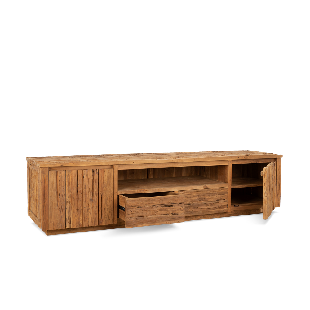 TV-Lowboard Bridge aus Teakholz 200cm - Braun-TV-lowboards-Benoa-le canapé