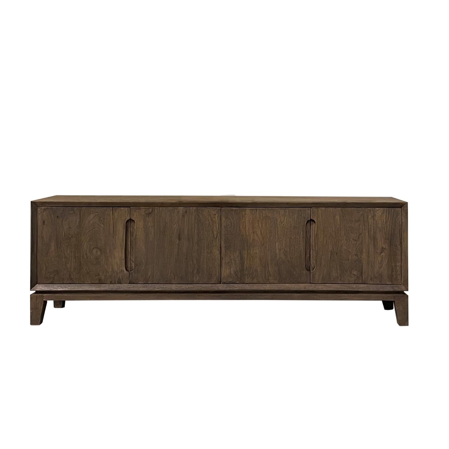 TV-Lowboard Cortez aus Mangoholz 170cm - Dunkelbraun-TV-lowboards-Livingfurn-le canapé