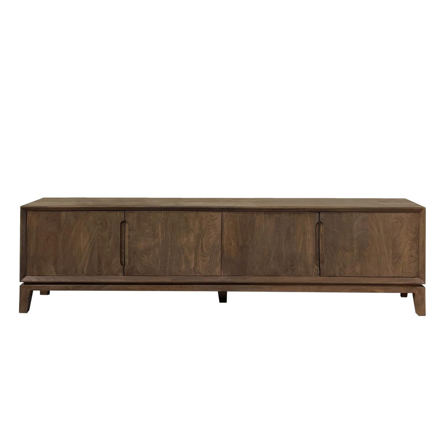 TV-Lowboard Cortez aus Mangoholz 210cm - Dunkelbraun-TV-lowboards-Livingfurn-le canapé