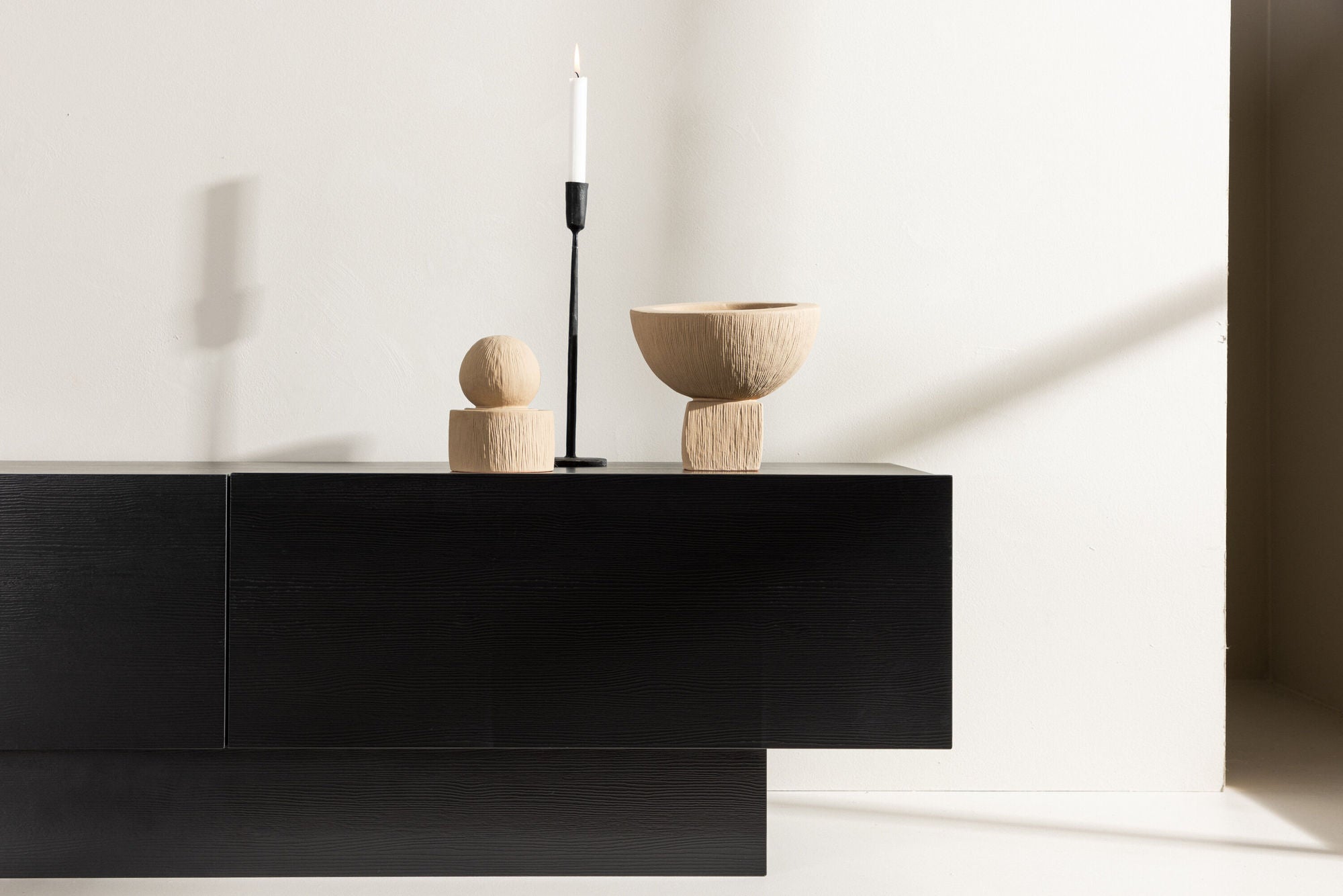 TV-Lowboard Cuenca 160cm - Schwarz-TV-lowboards-Venture Home-le canapé