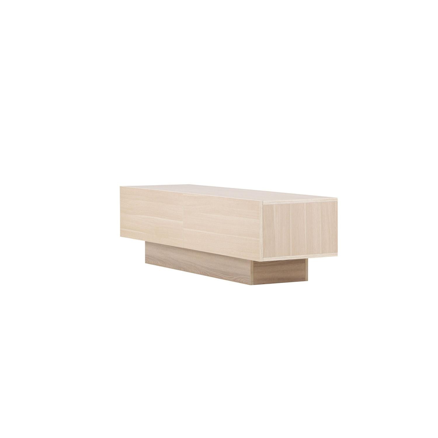 TV-Lowboard Cuenca 160cm - Whitewash / Beige-TV-lowboards-Venture Home-le canapé