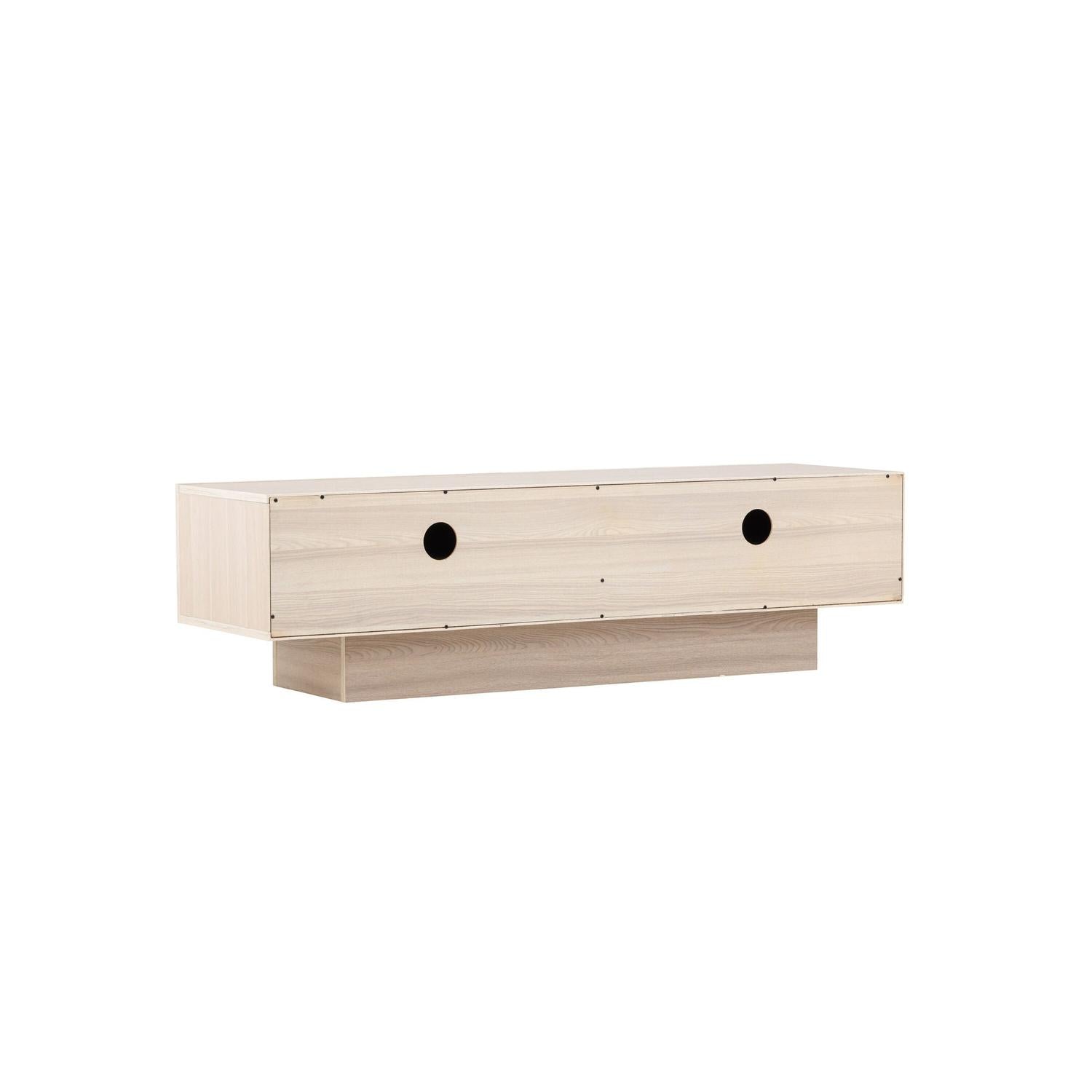 TV-Lowboard Cuenca 160cm - Whitewash / Beige-TV-lowboards-Venture Home-le canapé