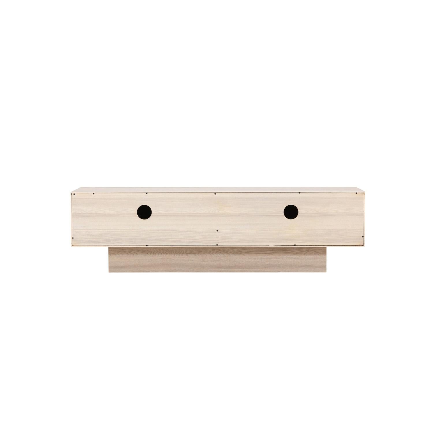 TV-Lowboard Cuenca 160cm - Whitewash / Beige-TV-lowboards-Venture Home-le canapé