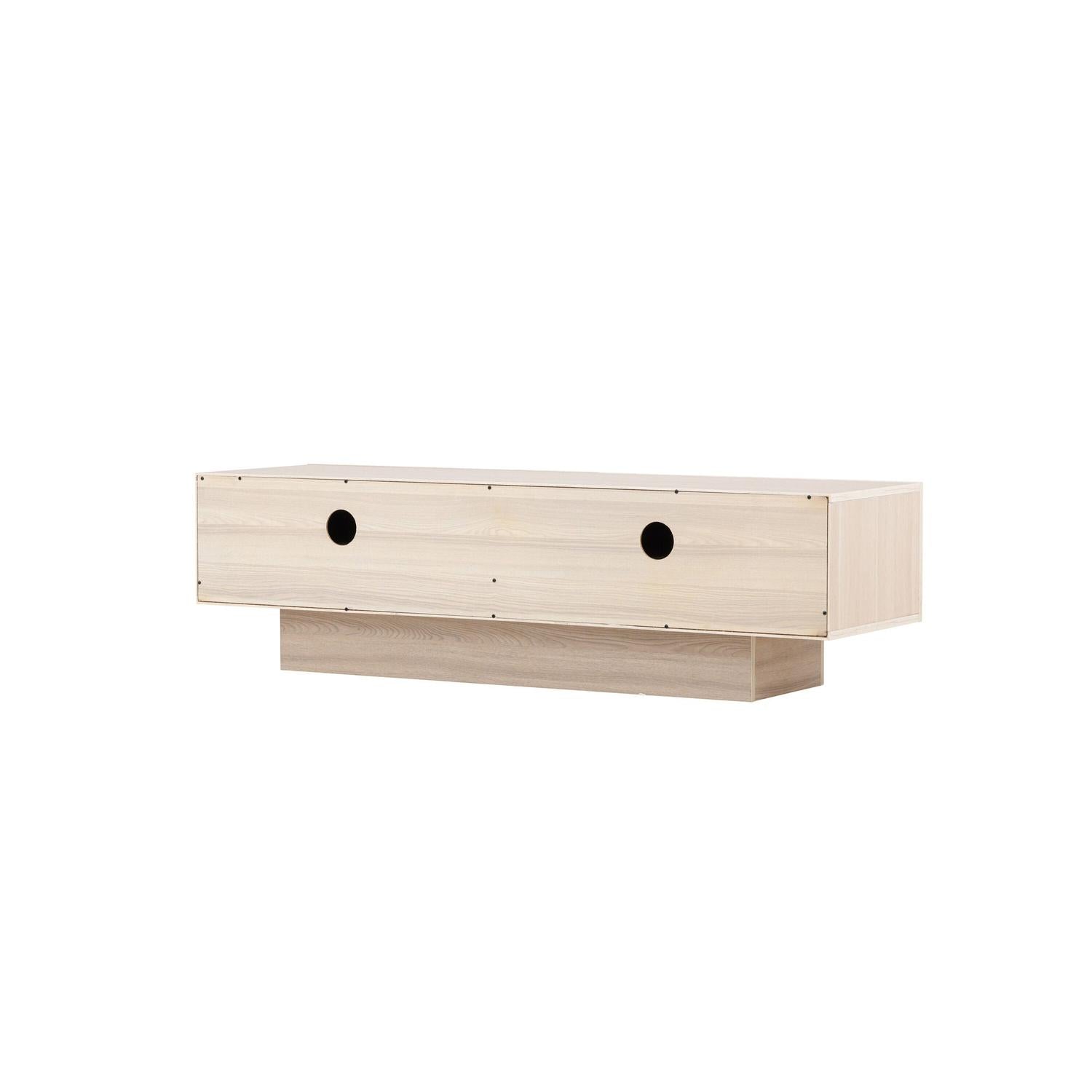 TV-Lowboard Cuenca 160cm - Whitewash / Beige-TV-lowboards-Venture Home-le canapé