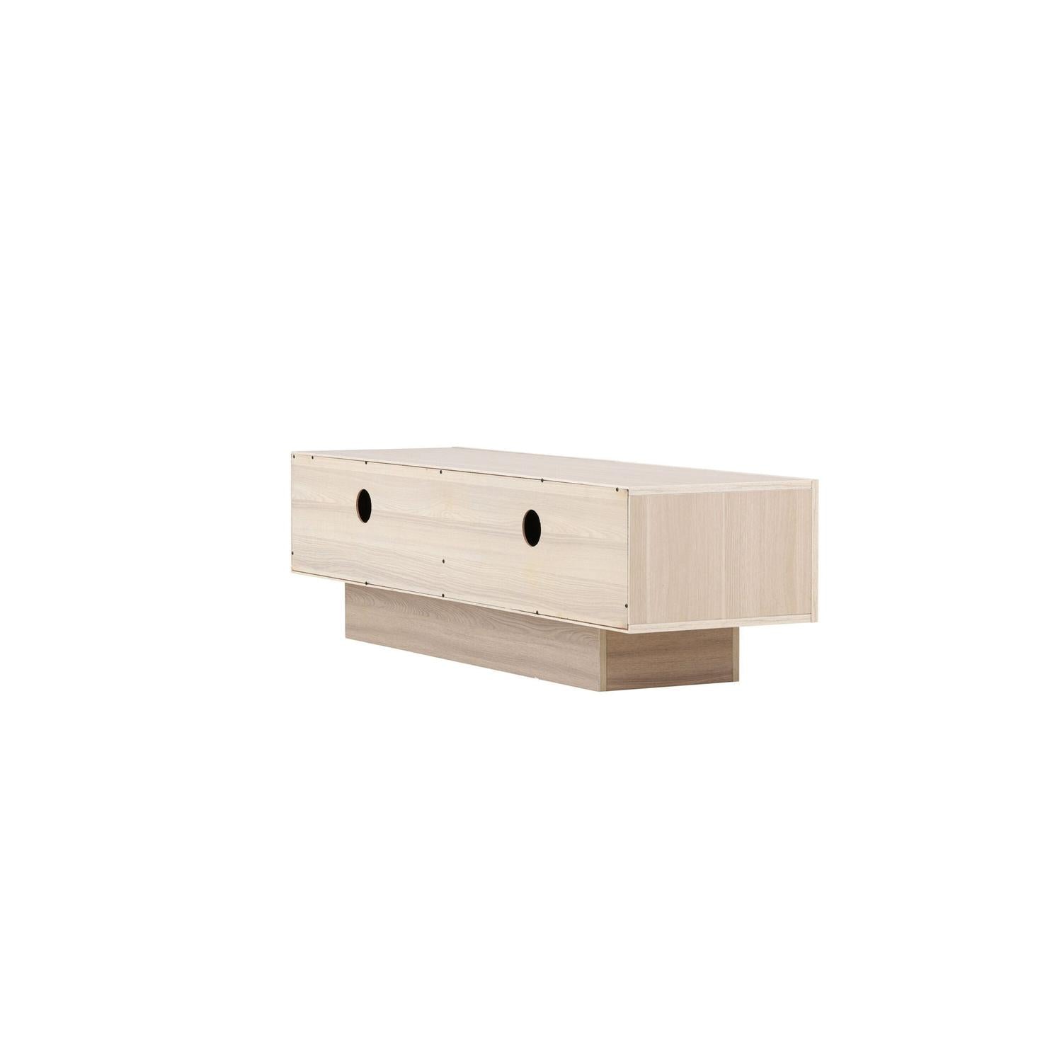 TV-Lowboard Cuenca 160cm - Whitewash / Beige-TV-lowboards-Venture Home-le canapé