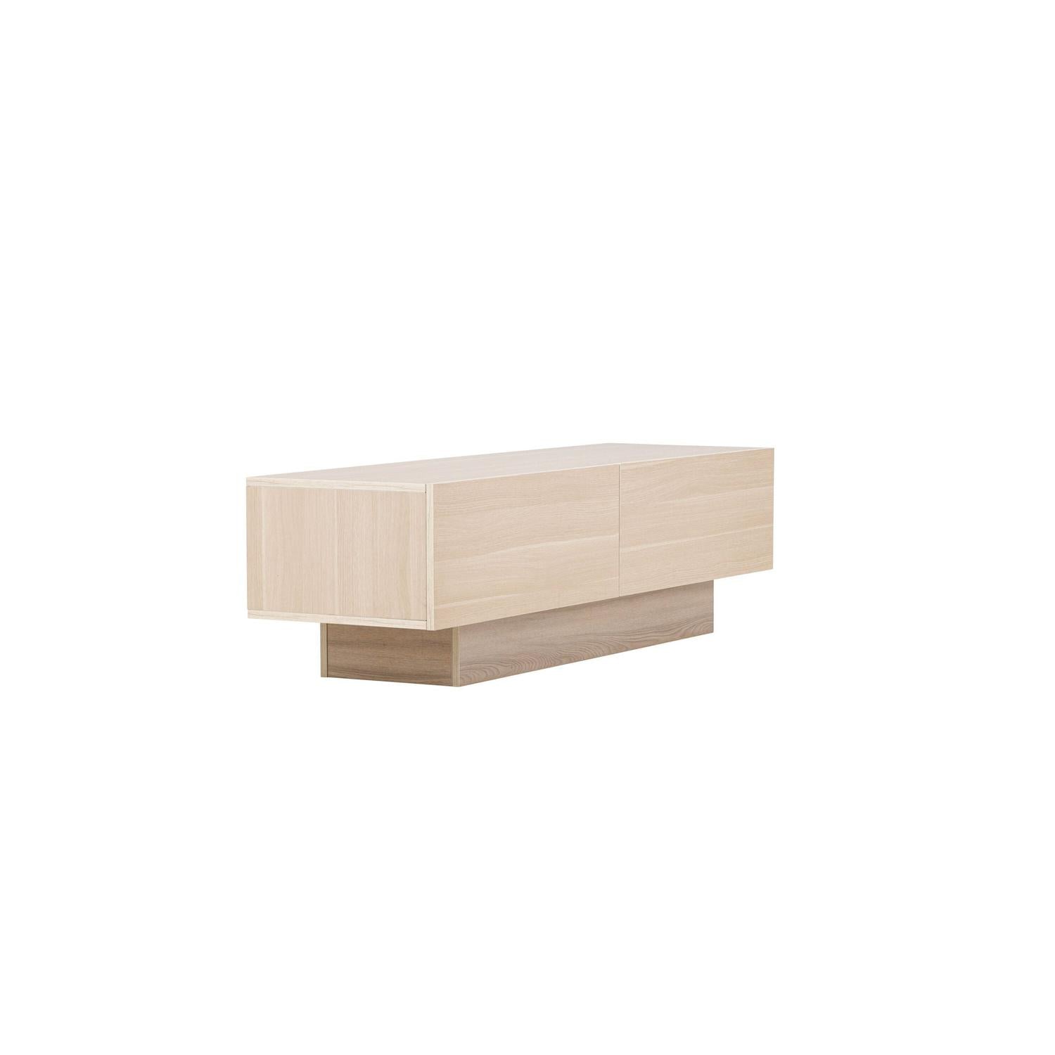 TV-Lowboard Cuenca 160cm - Whitewash / Beige-TV-lowboards-Venture Home-le canapé
