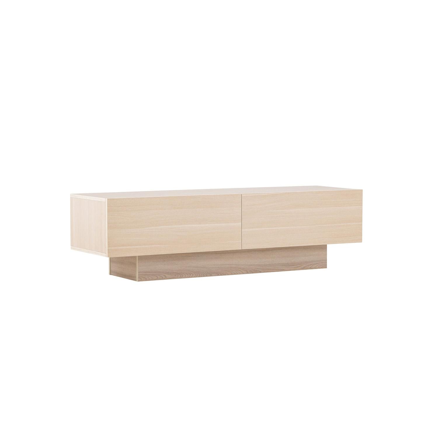 TV-Lowboard Cuenca 160cm - Whitewash / Beige-TV-lowboards-Venture Home-le canapé