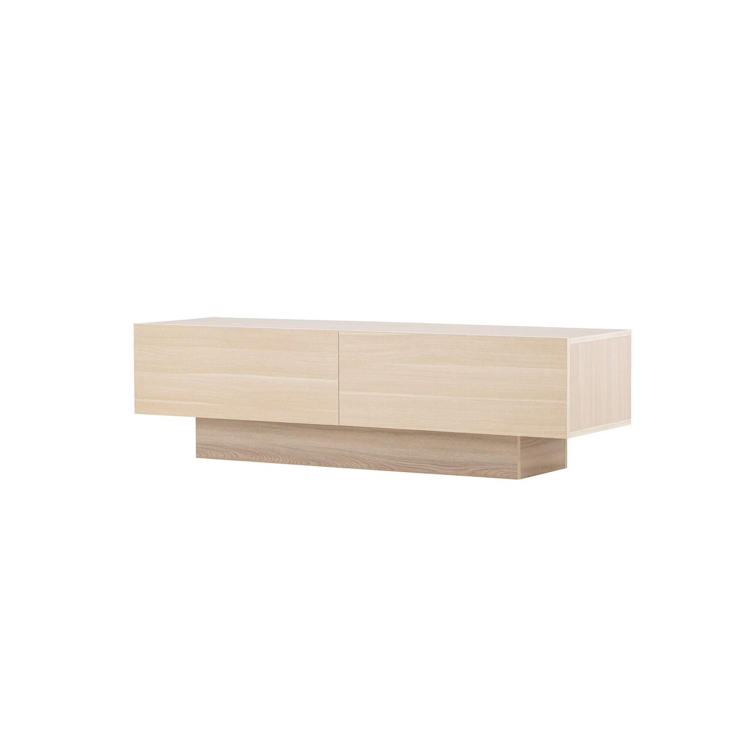 TV-Lowboard Cuenca 160cm - Whitewash / Beige-TV-lowboards-Venture Home-le canapé