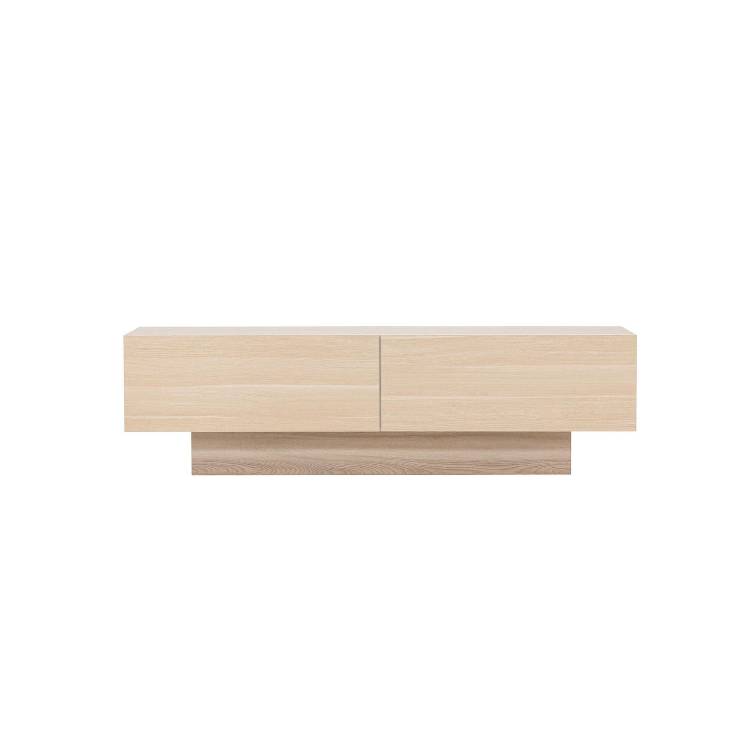 TV-Lowboard Cuenca 160cm - Whitewash / Beige-TV-lowboards-Venture Home-le canapé