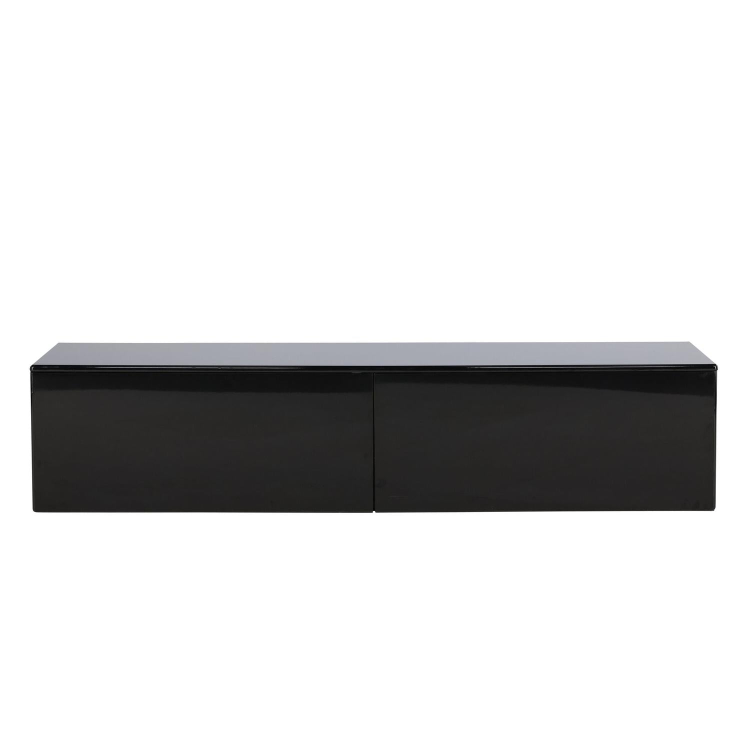 TV-Lowboard Fristad 160cm - Schwarz-TV-lowboards-Venture Home-le canapé