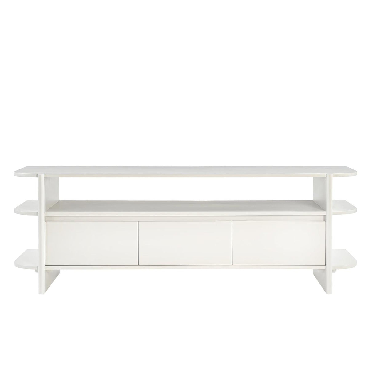 TV-Lowboard Jade 150cm aus Massivholz mit 3 Schubladen - Cremeweiß-TV-lowboards-Benoa-le canapé