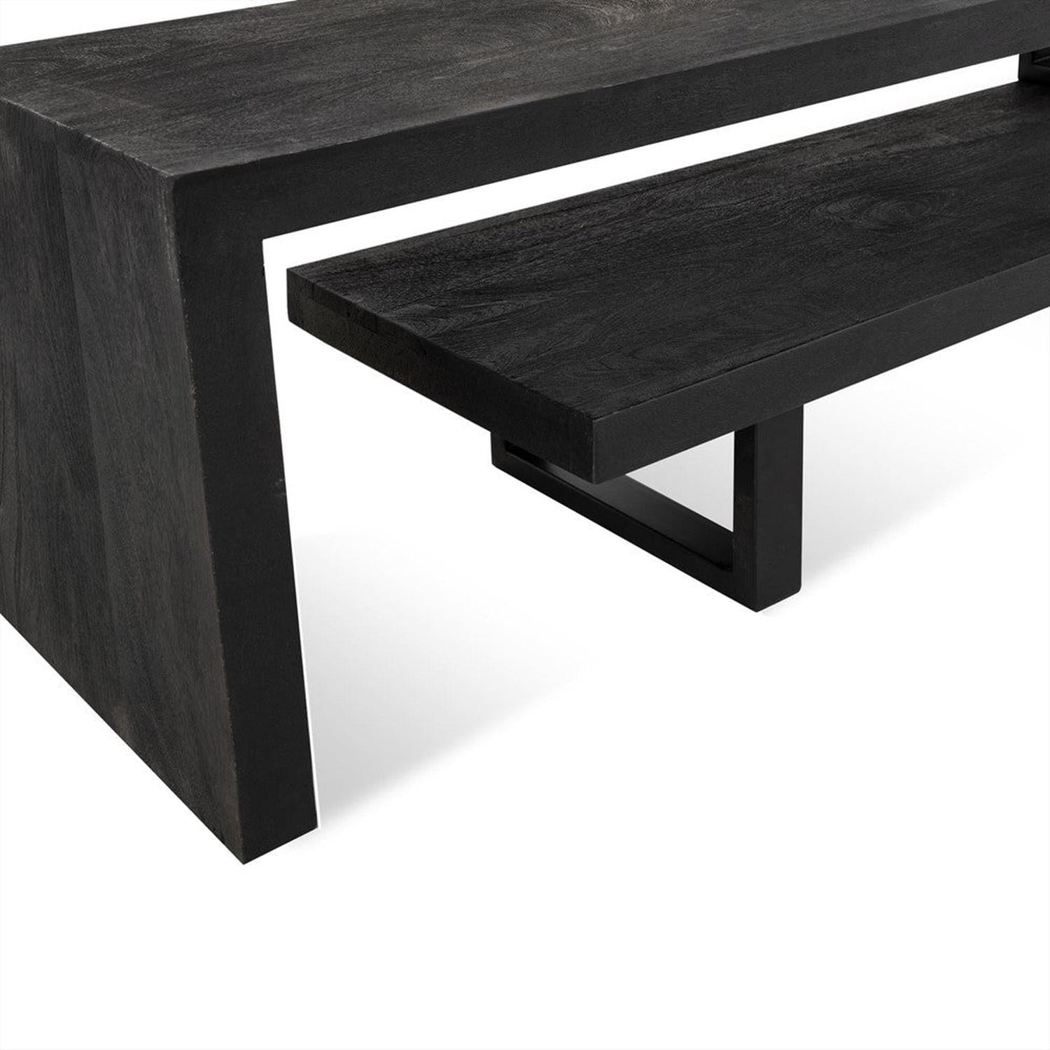 TV-Lowboard Kelly aus Mangoholz 140cm - Schwarz-TV-lowboards-Benoa-le canapé