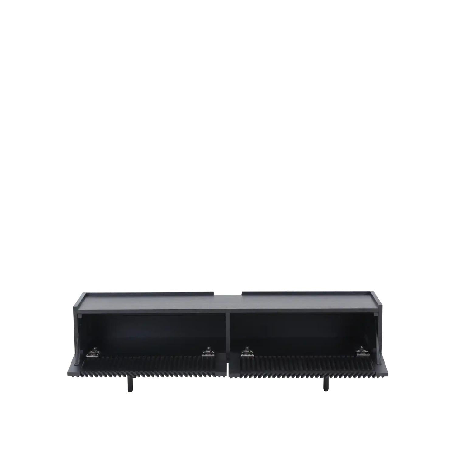 TV-Lowboard Louvre 145cm - Eiche Schwarz-TV-lowboards-Njordec-le canapé