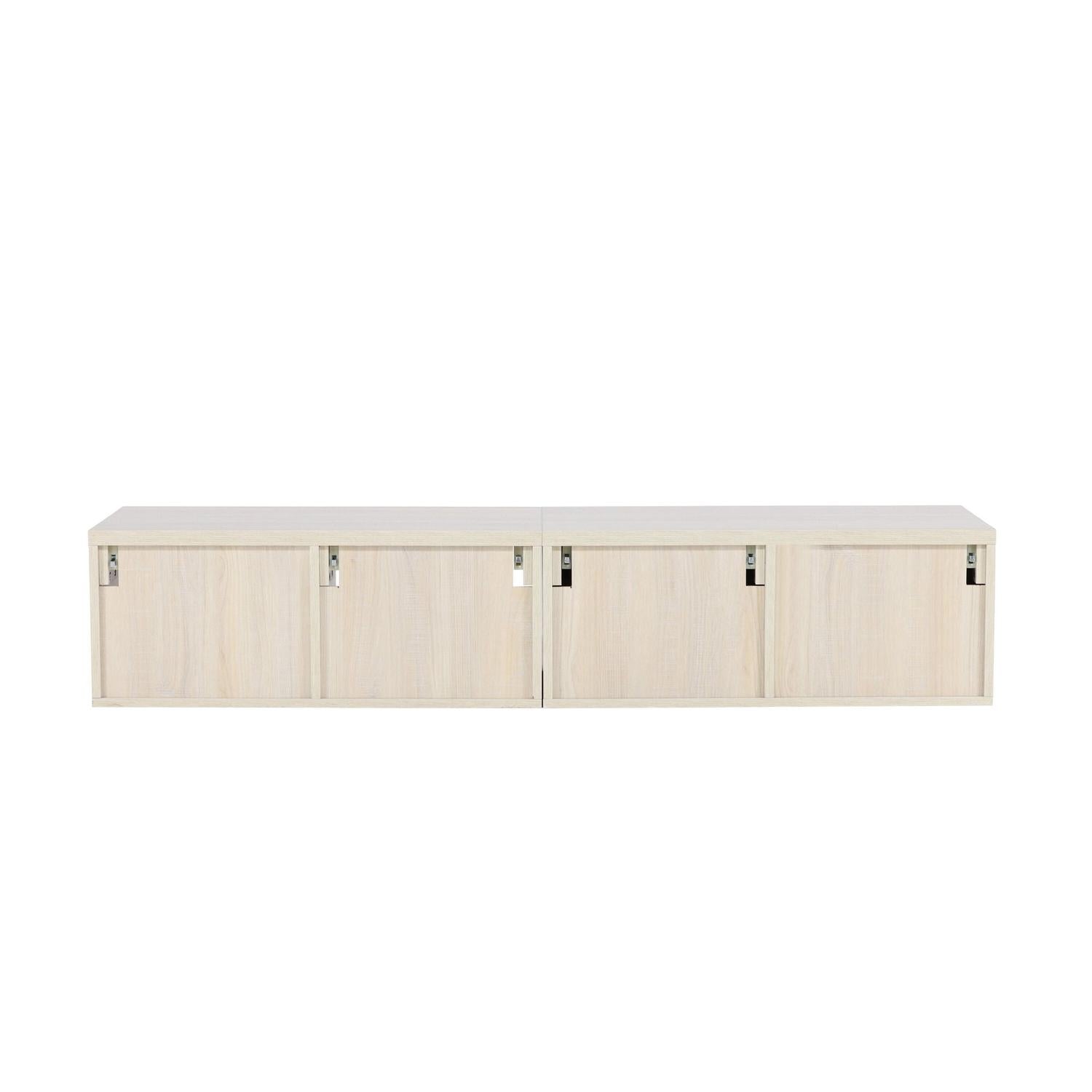 TV-Lowboard Nomi 180cm - Cremeweiß-TV-lowboards-Venture Home-le canapé