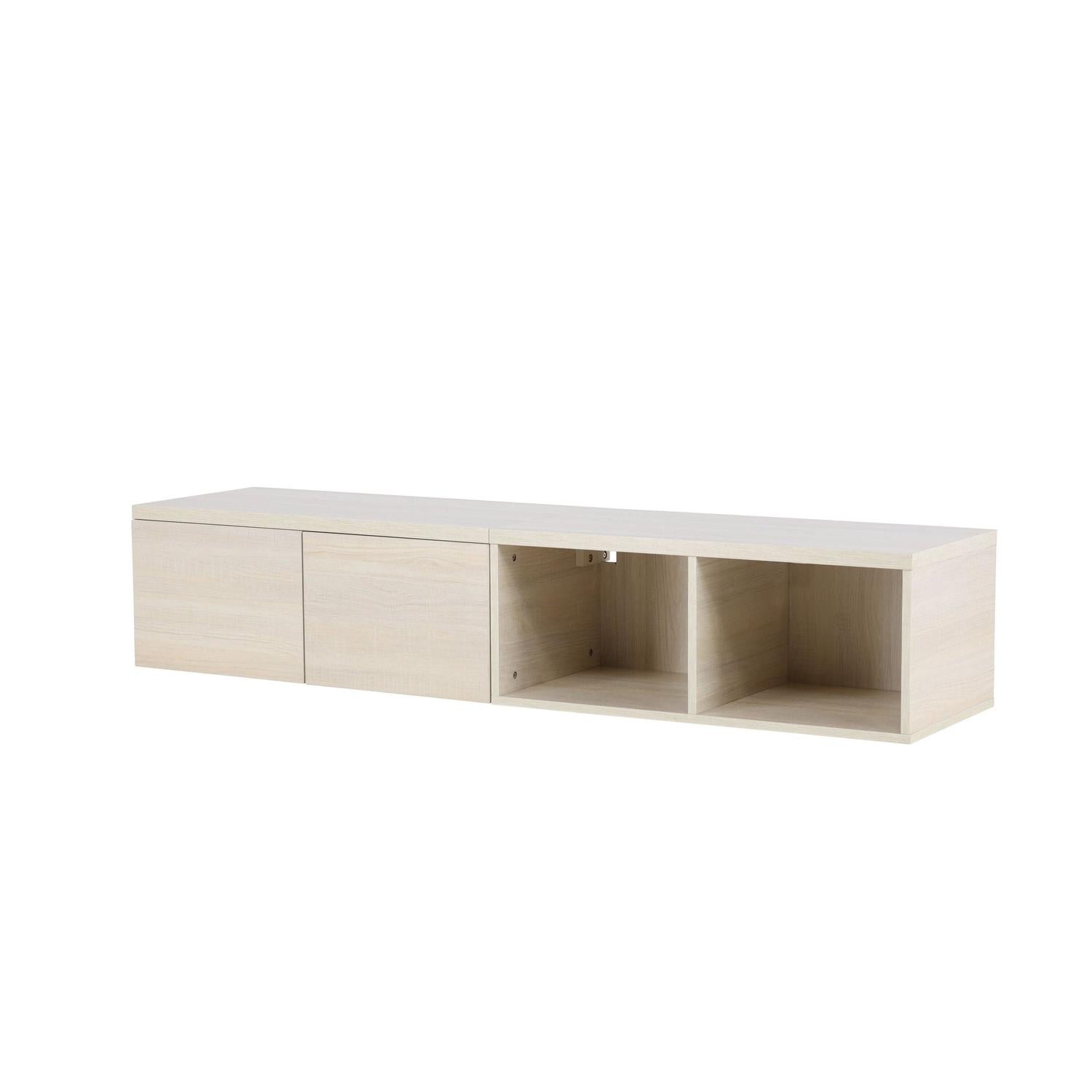 TV-Lowboard Nomi 180cm - Cremeweiß-TV-lowboards-Venture Home-le canapé