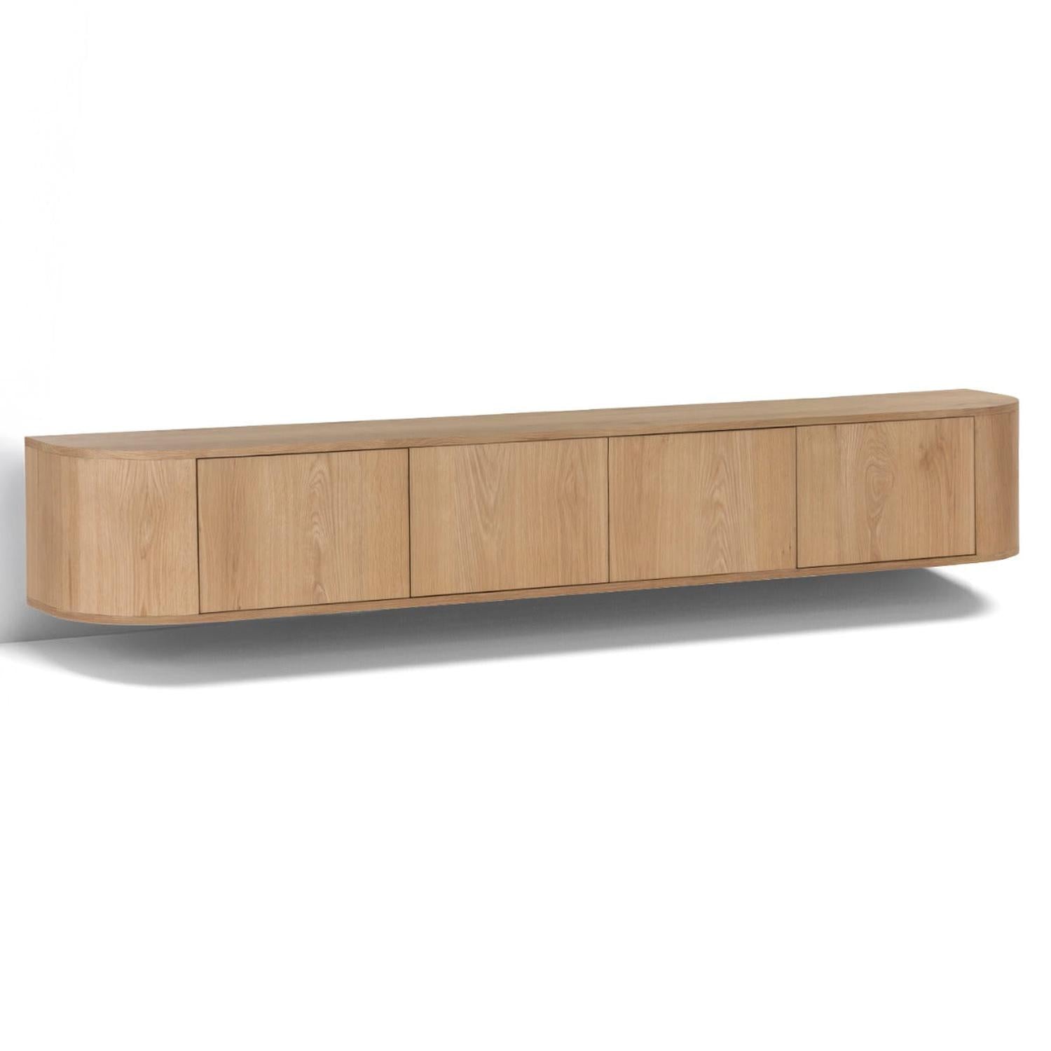 TV-Lowboard Novero schwebend 220cm - Hellbraun-TV-lowboards-Livingfurn-le canapé