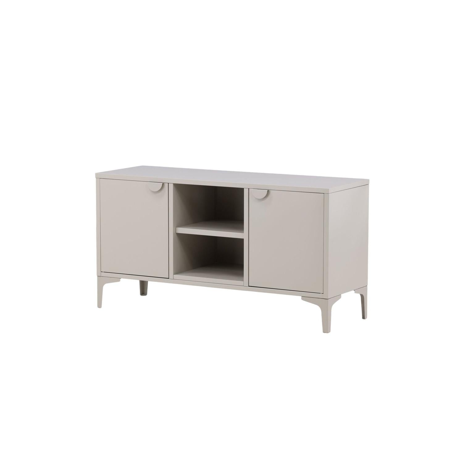 TV-Lowboard Piring 120cm aus Metall - Beige-TV-lowboards-Venture Home-le canapé