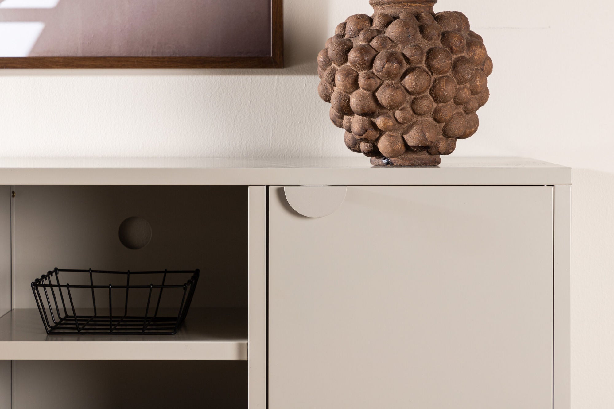 TV-Lowboard Piring 120cm aus Metall - Beige-TV-lowboards-Venture Home-le canapé