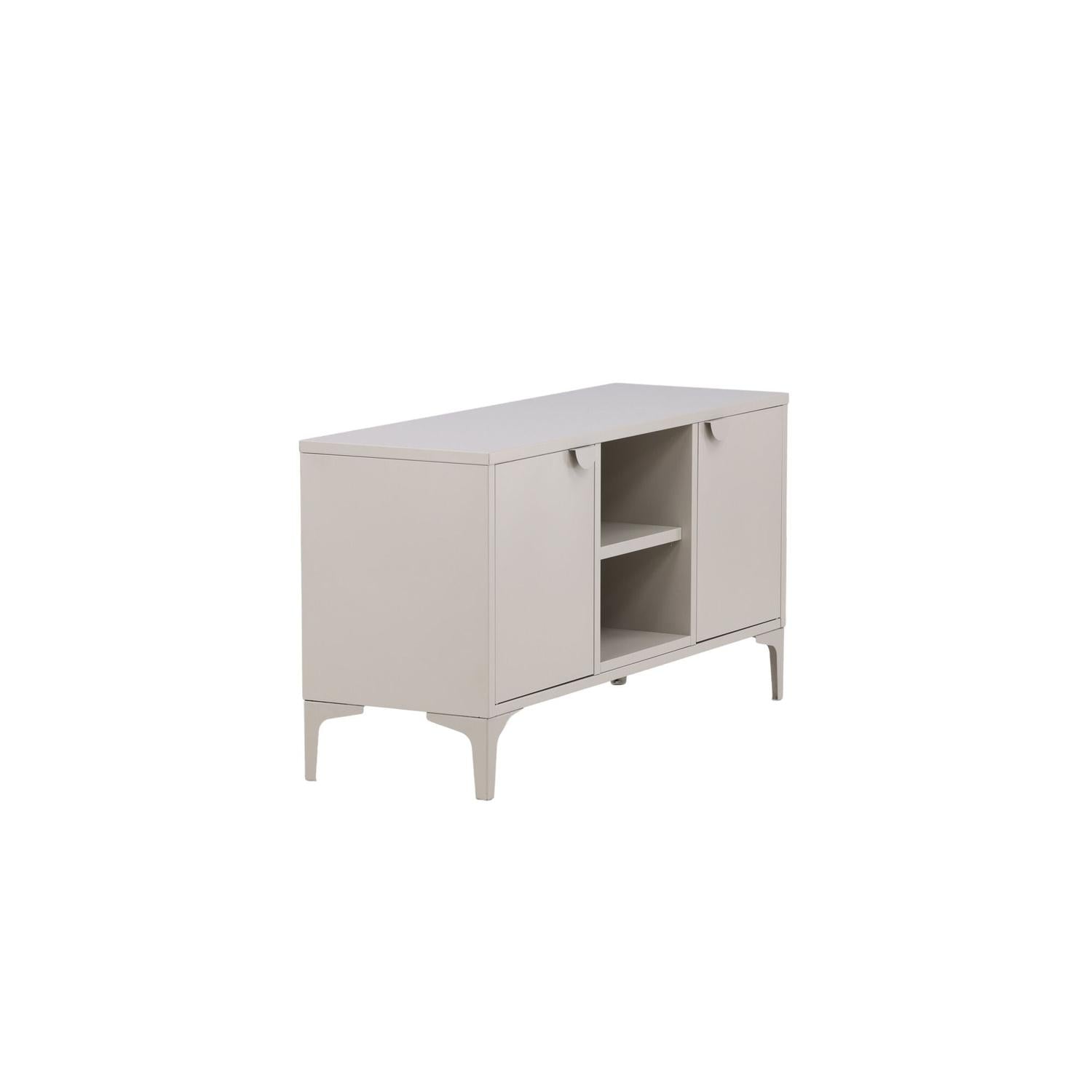 TV-Lowboard Piring 120cm aus Metall - Beige-TV-lowboards-Venture Home-le canapé