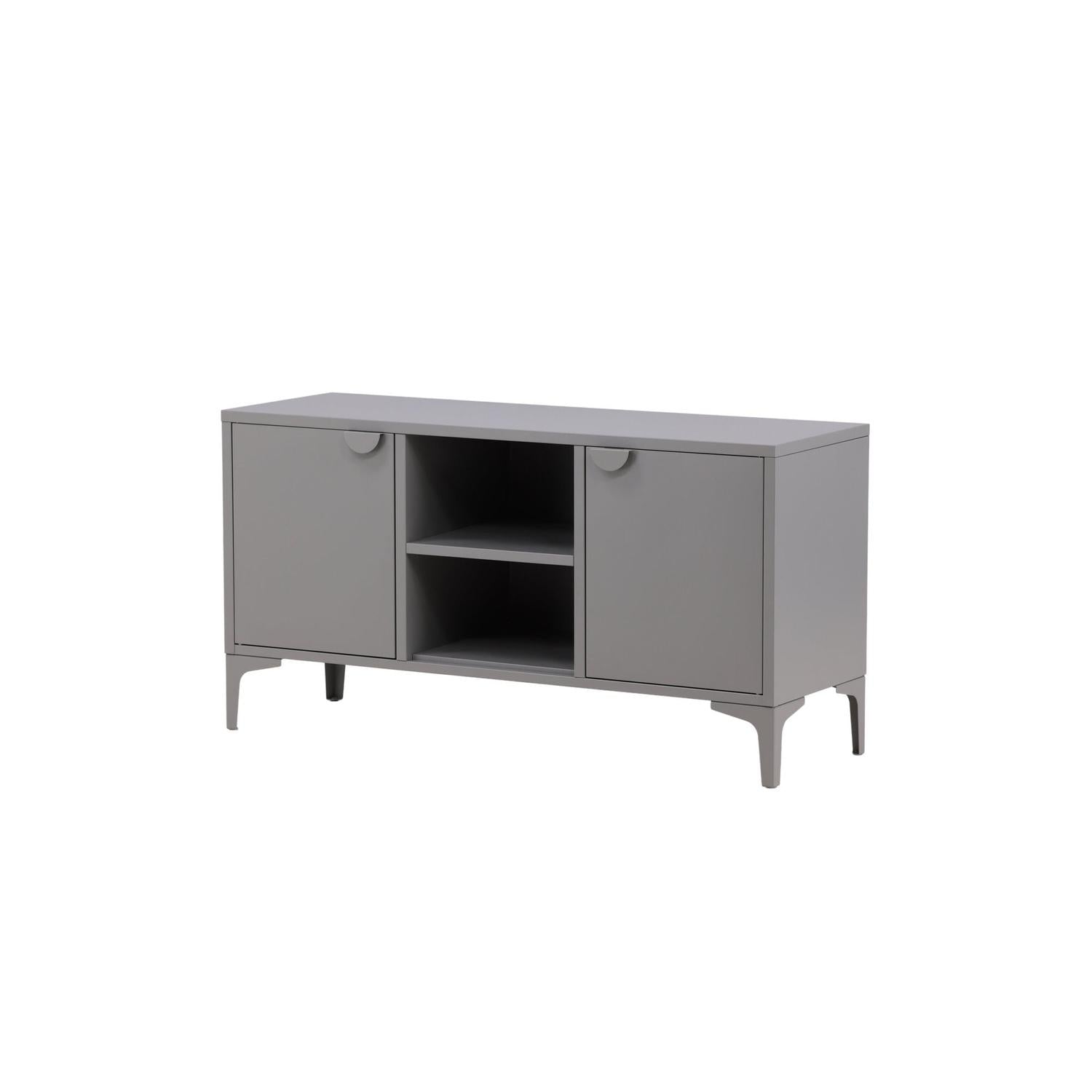 TV-Lowboard Piring 120cm aus Metall - Hellgrau-TV-lowboards-Venture Home-le canapé