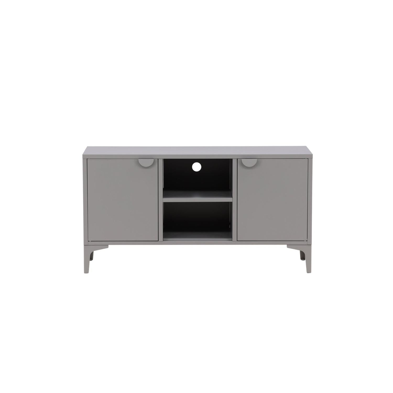 TV-Lowboard Piring 120cm aus Metall - Hellgrau-TV-lowboards-Venture Home-le canapé