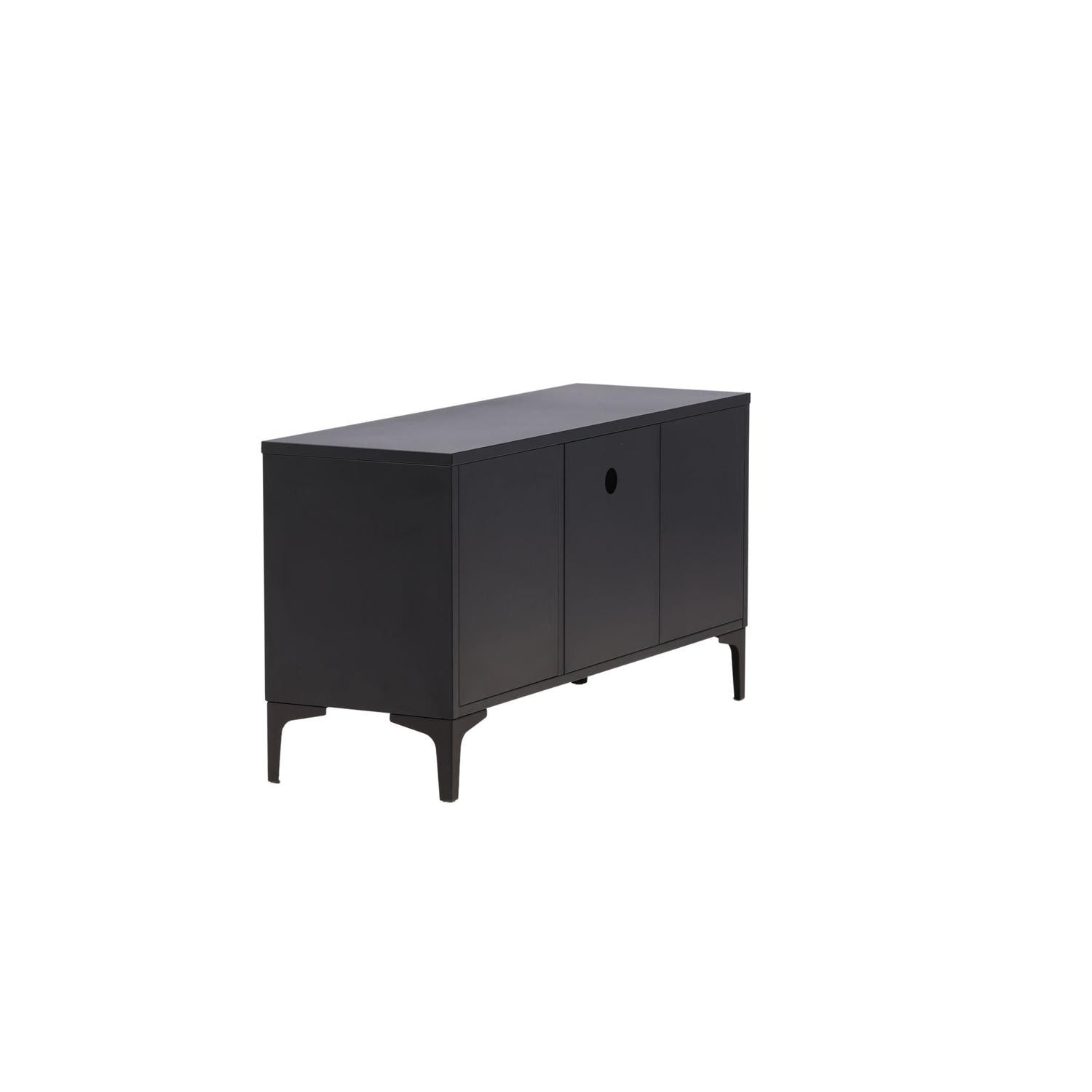 TV-Lowboard Piring 120cm aus Metall - Schwarz-TV-lowboards-Venture Home-le canapé
