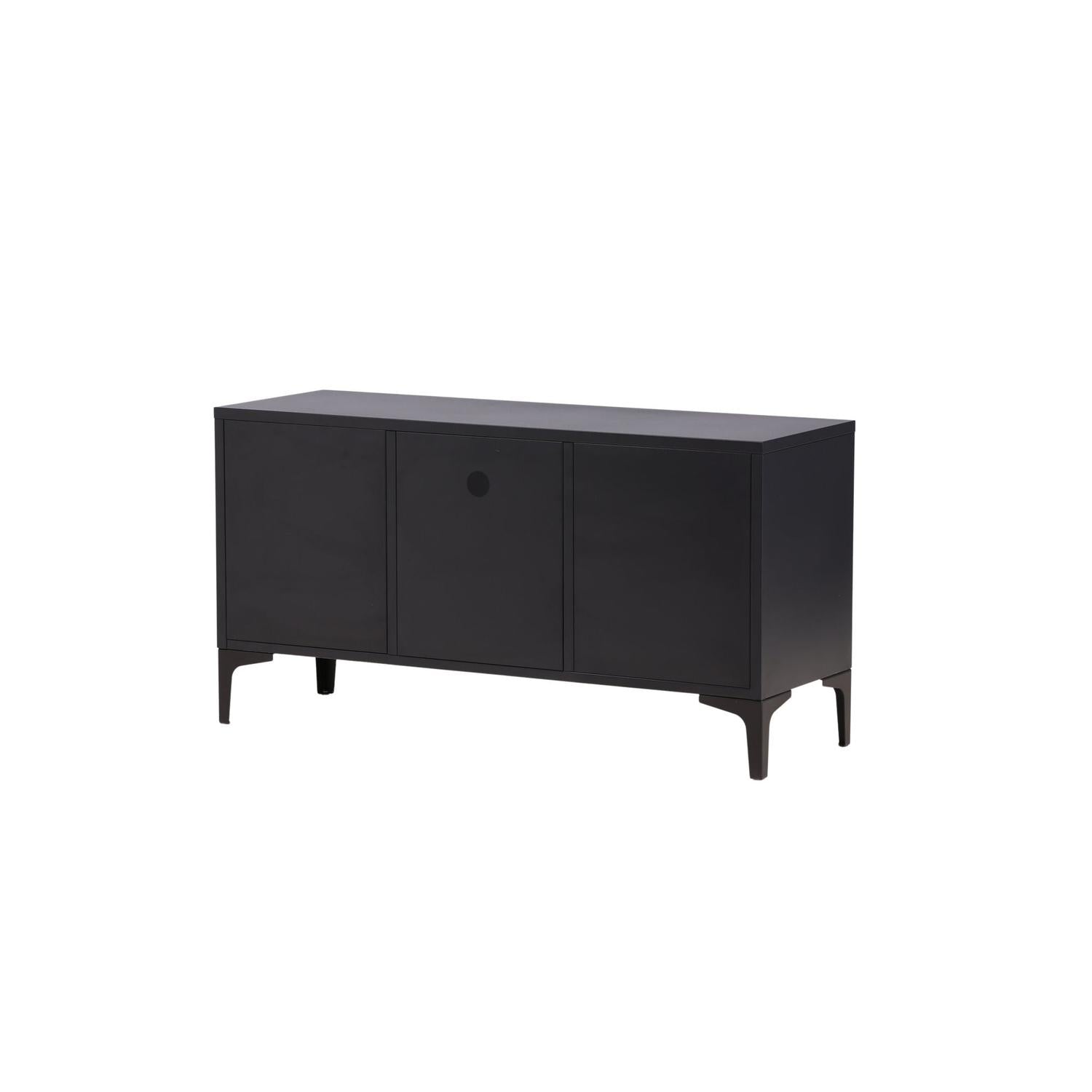 TV-Lowboard Piring 120cm aus Metall - Schwarz-TV-lowboards-Venture Home-le canapé