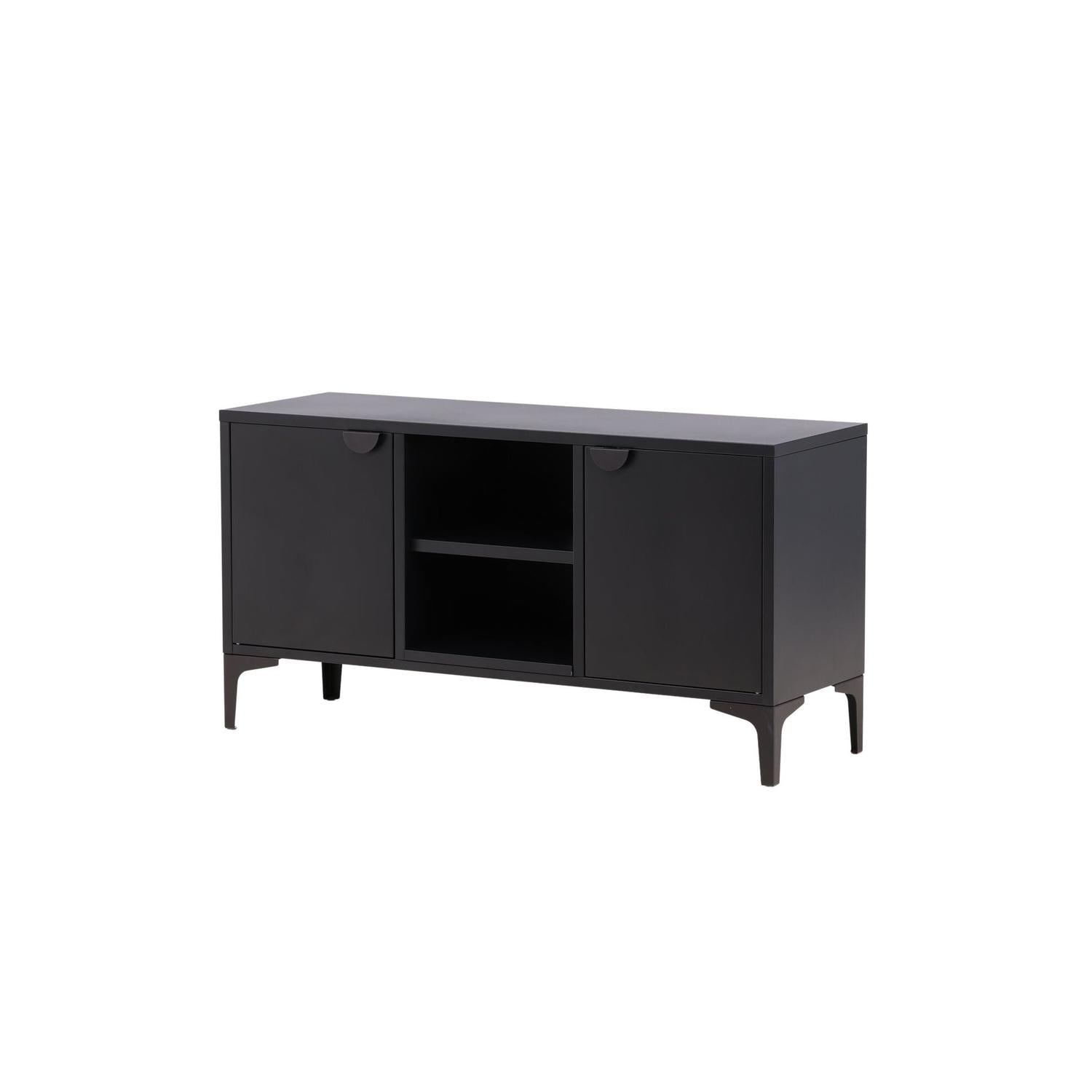 TV-Lowboard Piring 120cm aus Metall - Schwarz-TV-lowboards-Venture Home-le canapé
