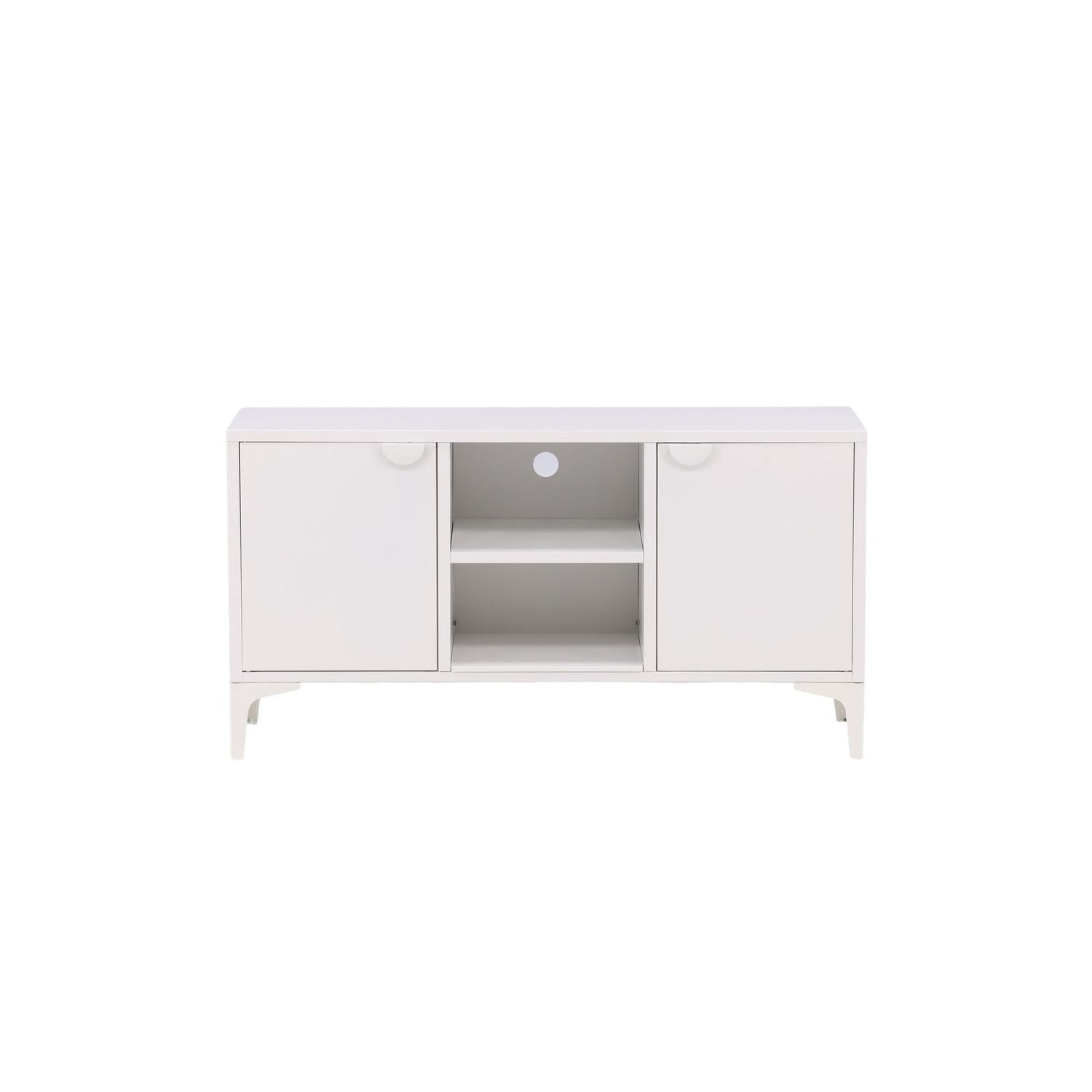 TV-Lowboard Piring 120cm aus Metall - Weiß-TV-lowboards-Venture Home-le canapé