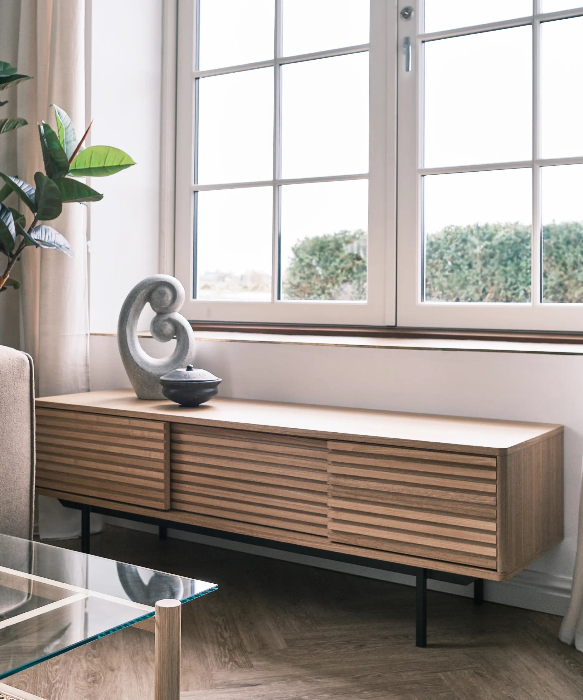 TV-Lowboard Sense 160cm - Hellbraun-TV-lowboards-Njordec-le canapé