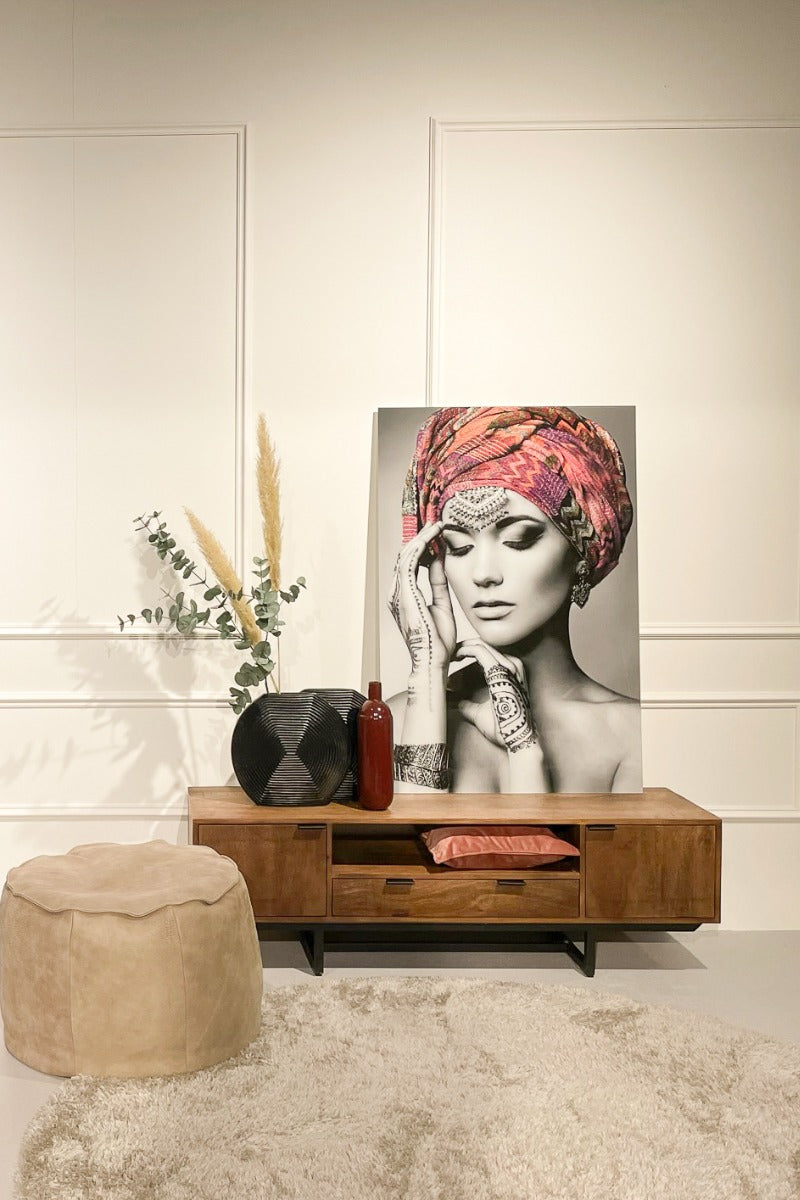 TV-Lowboard Valdez aus Mangoholz 150cm - Braun-TV-lowboards-Livingfurn-le canapé