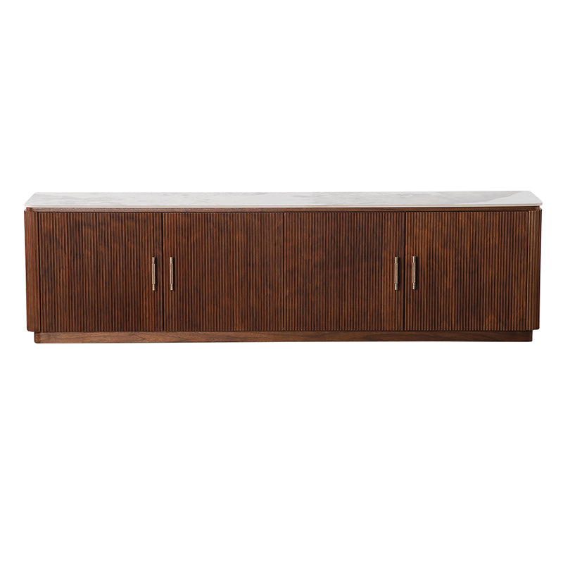 Urban Chique TV-Schrank Keramik Marmor / Nussbaumfurnier-Pole to Pole-le canapé