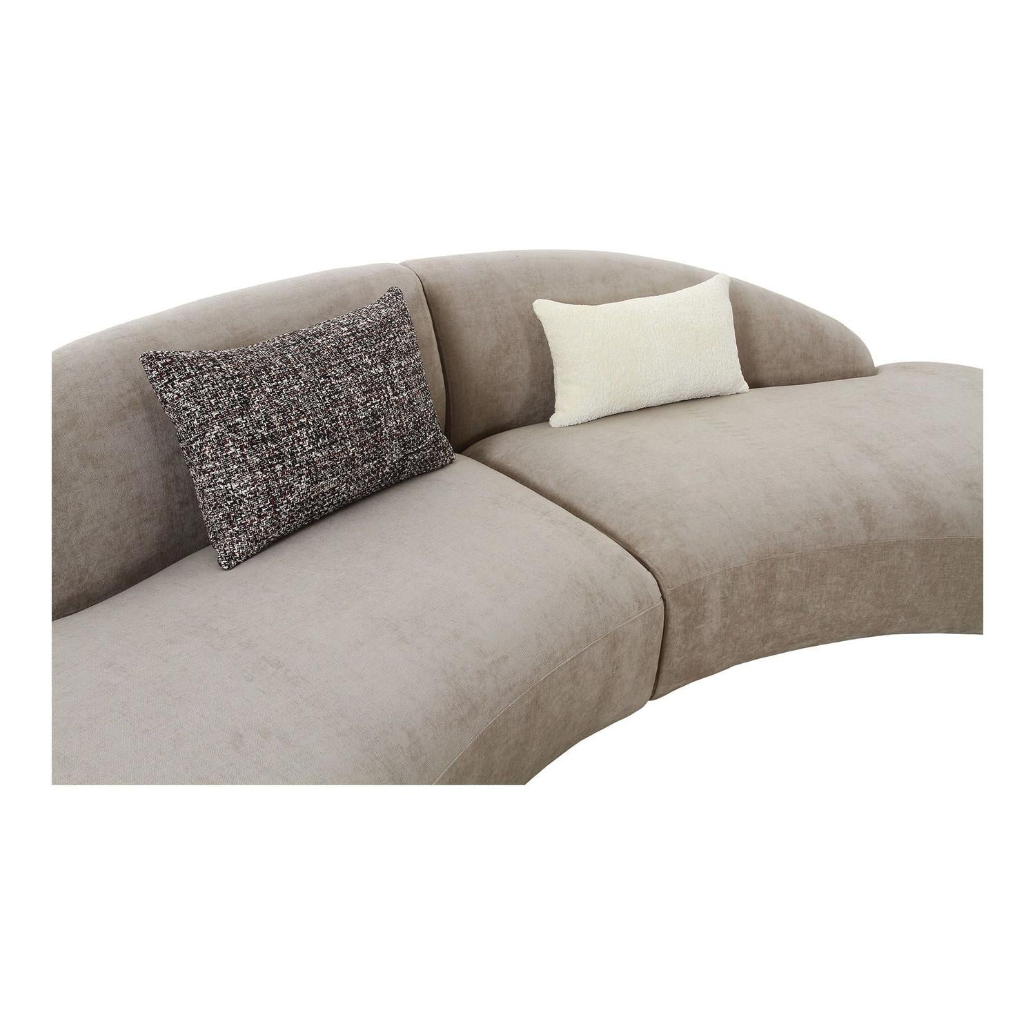 Venice Sofa aus Chenille - Natur