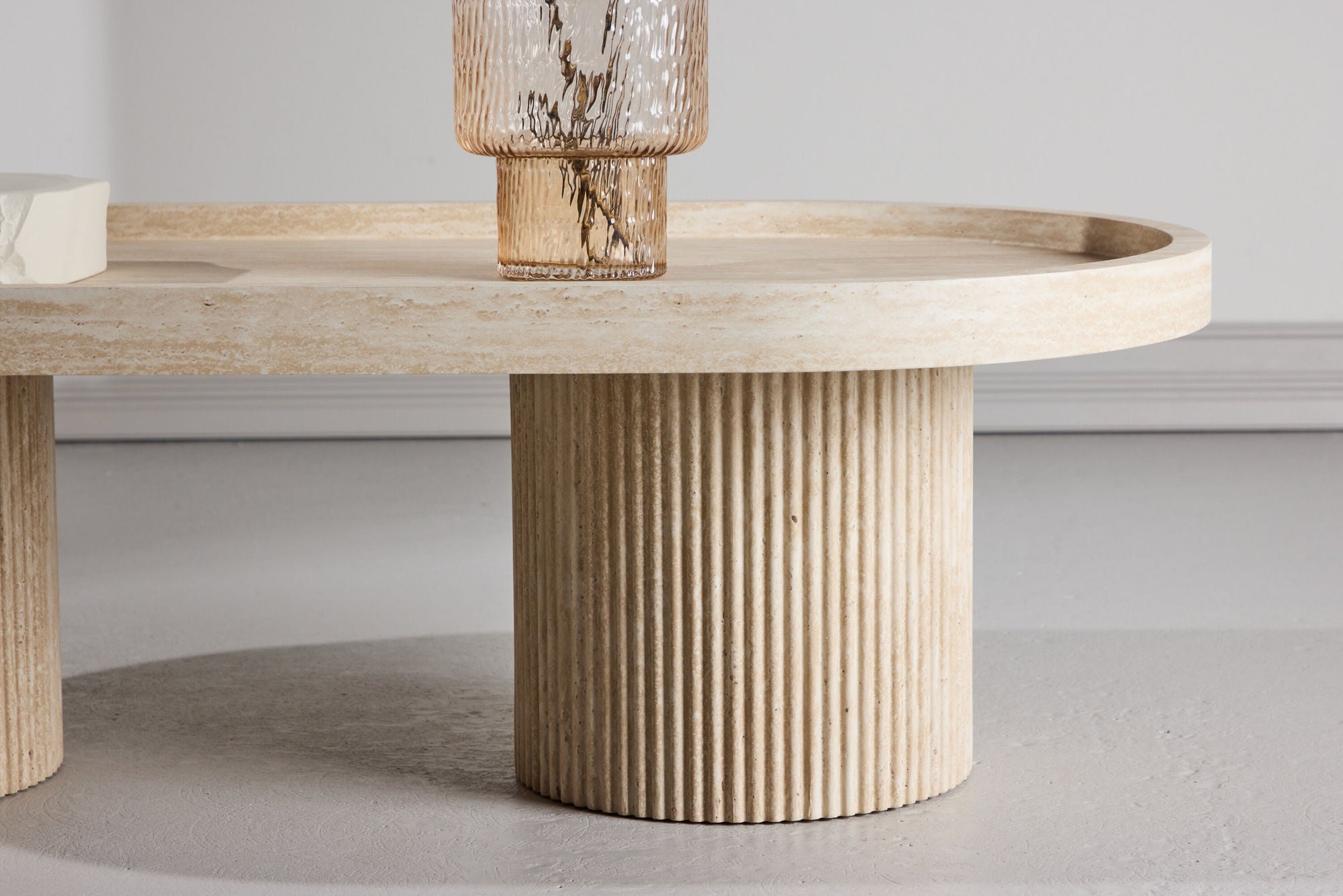 Venture Home Krille Sofa Table 120x60x35 cm - MDF with 3D Paper / Travertinelook-Venture Home-le canapé